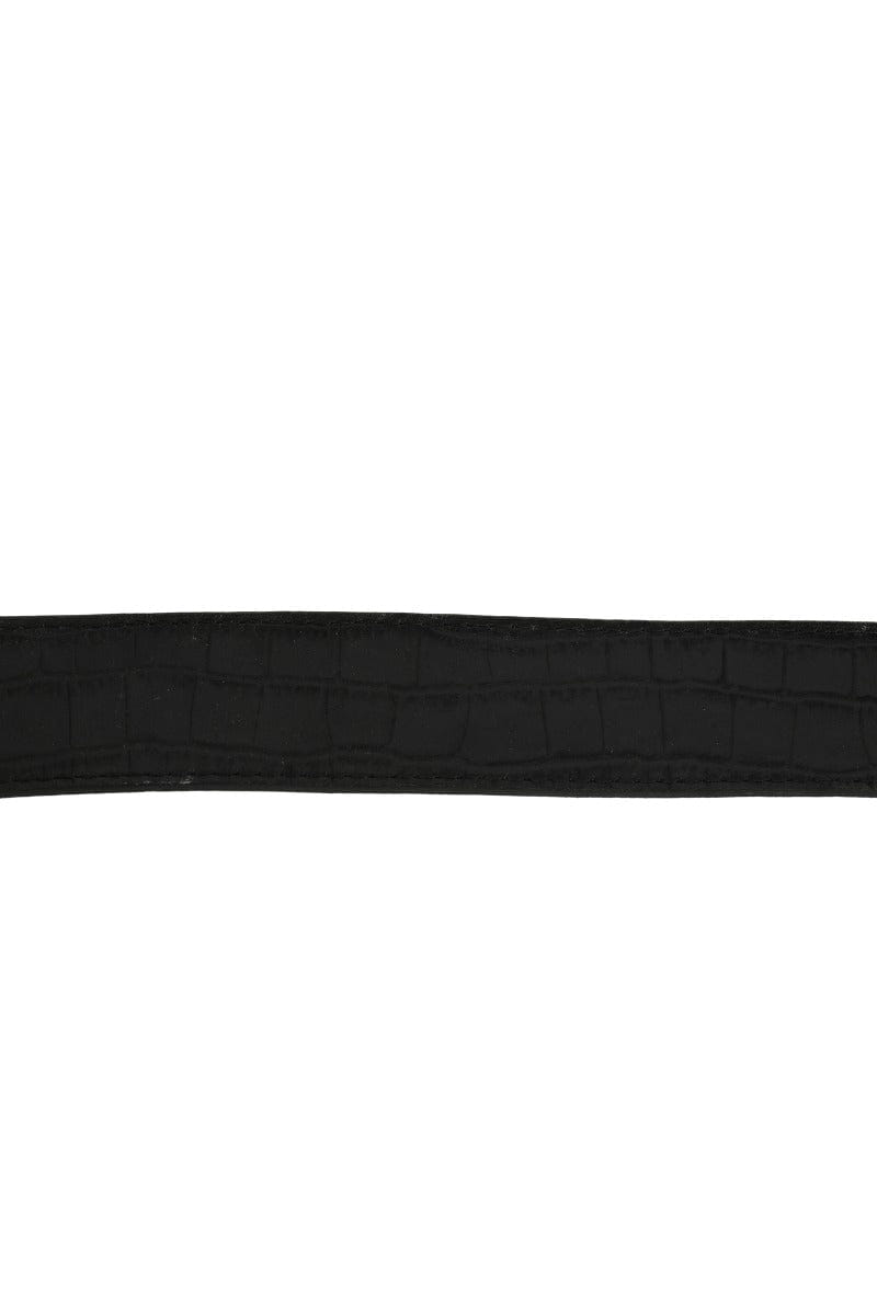 Versace Jeans Couture 36 Inches / 90 Cms Black Vjc Logo Buckle Leather Belt