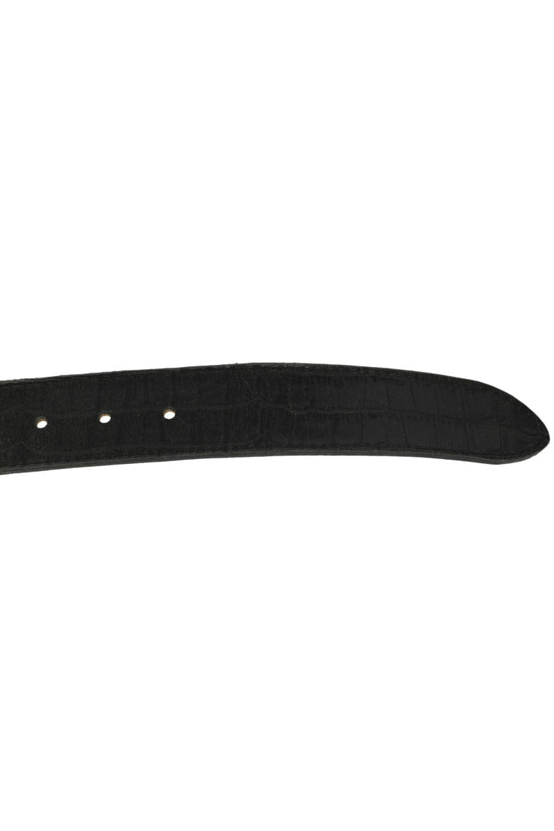 Versace Jeans Couture 36 Inches / 90 Cms Black Vjc Logo Buckle Leather Belt