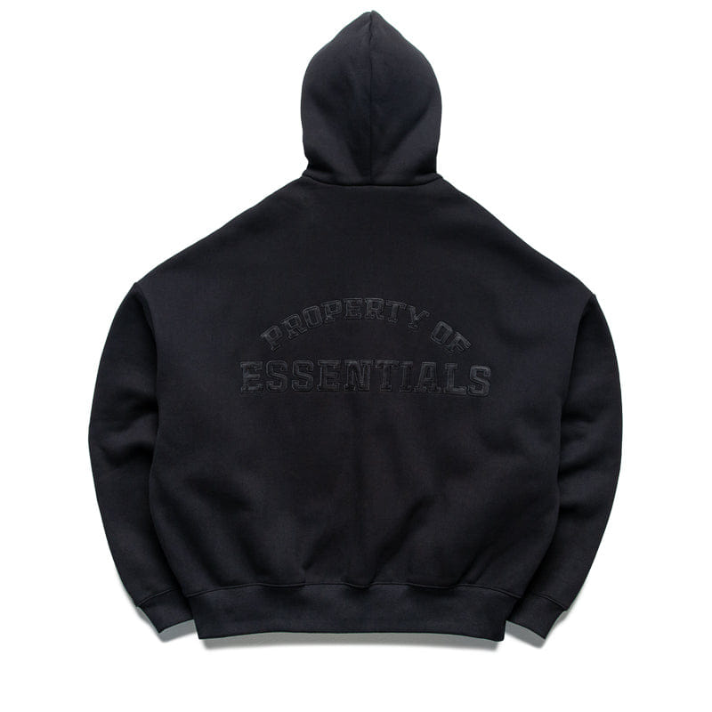 Fear Of God Essentials Property Lounge Half Zip Hoodie - Black