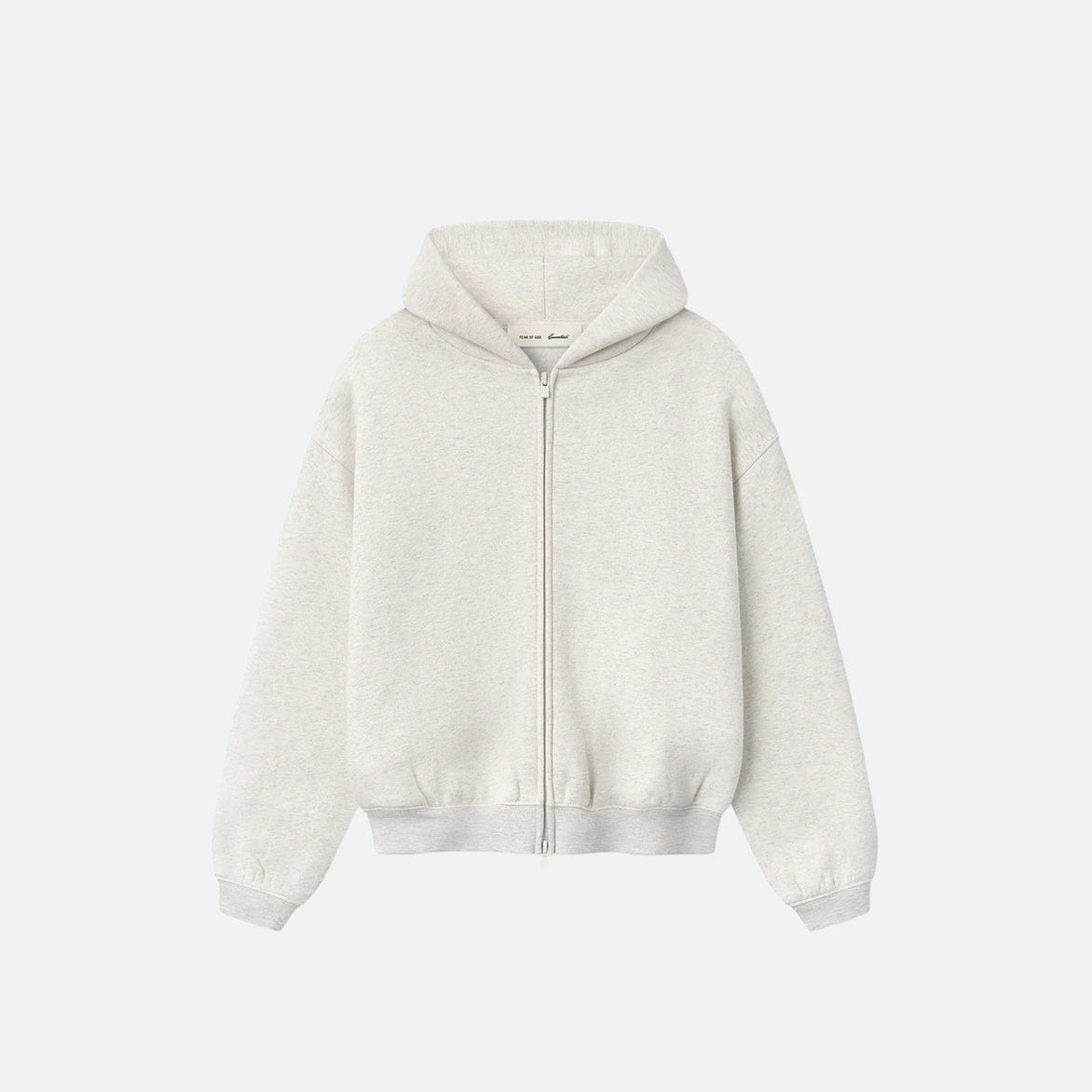 Fear of God Essentials KIDS CLASSIC FULL ZIP HOODIE - OATMEAL HEATHER