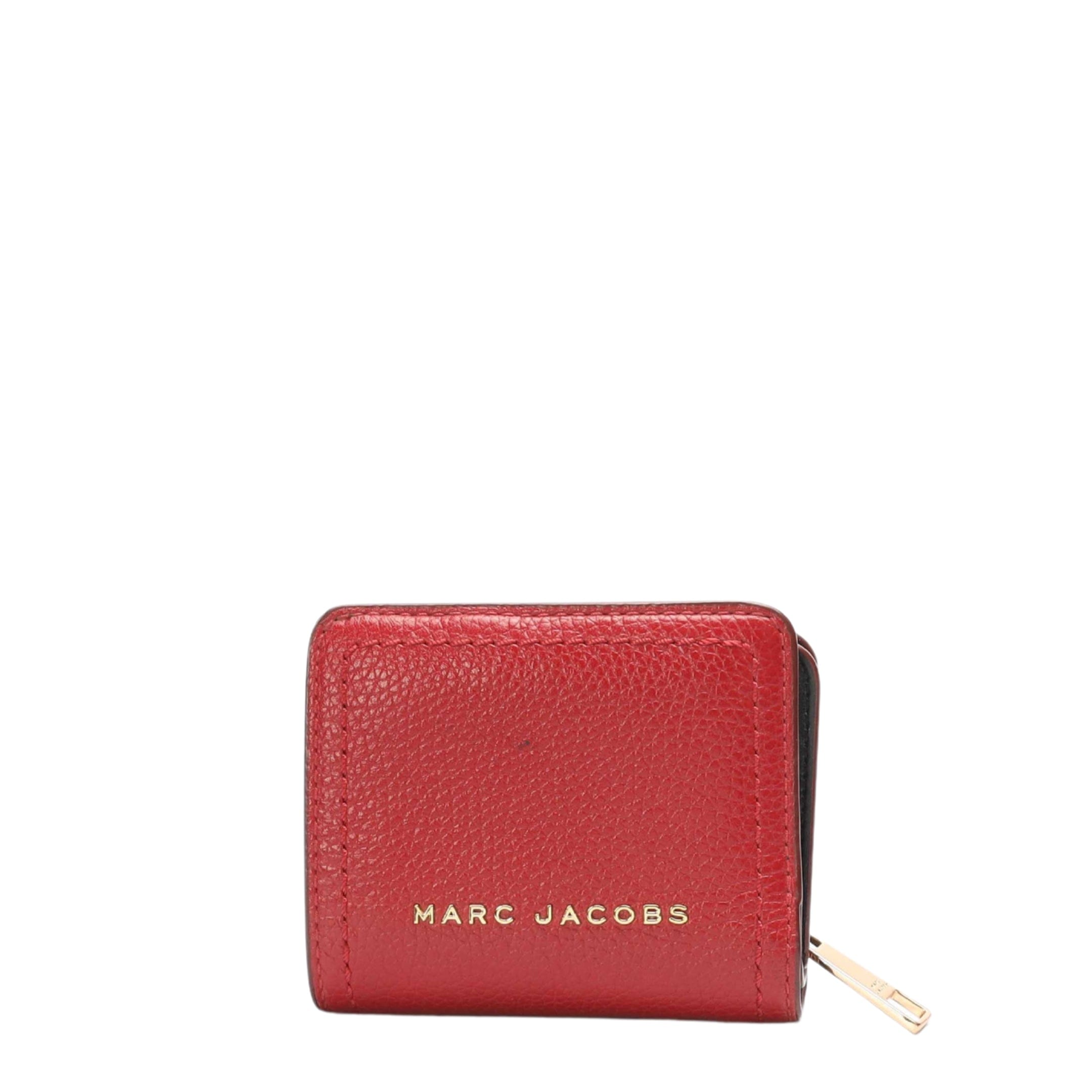 Marc Jacobs Red The Leather Mini Compact Wallet