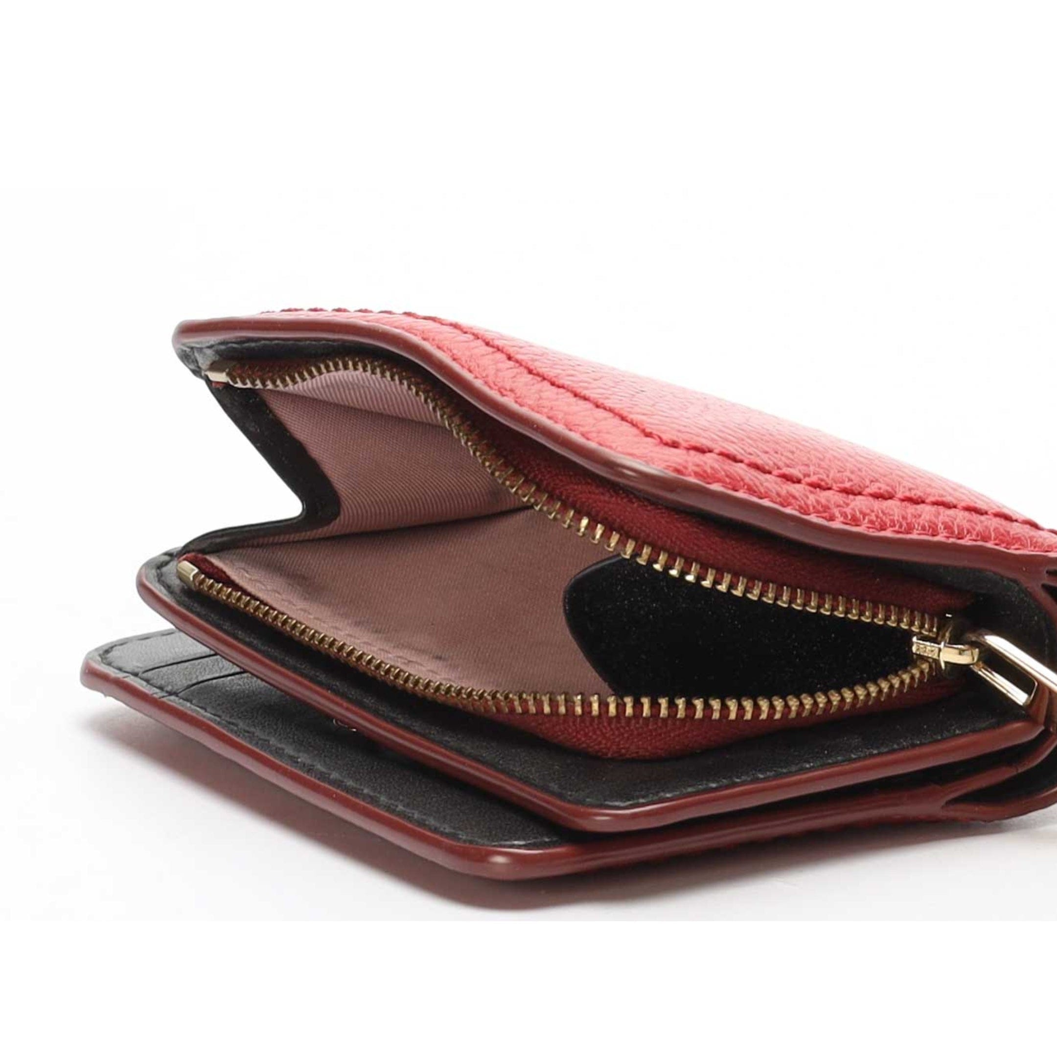 Marc Jacobs Red The Leather Mini Compact Wallet