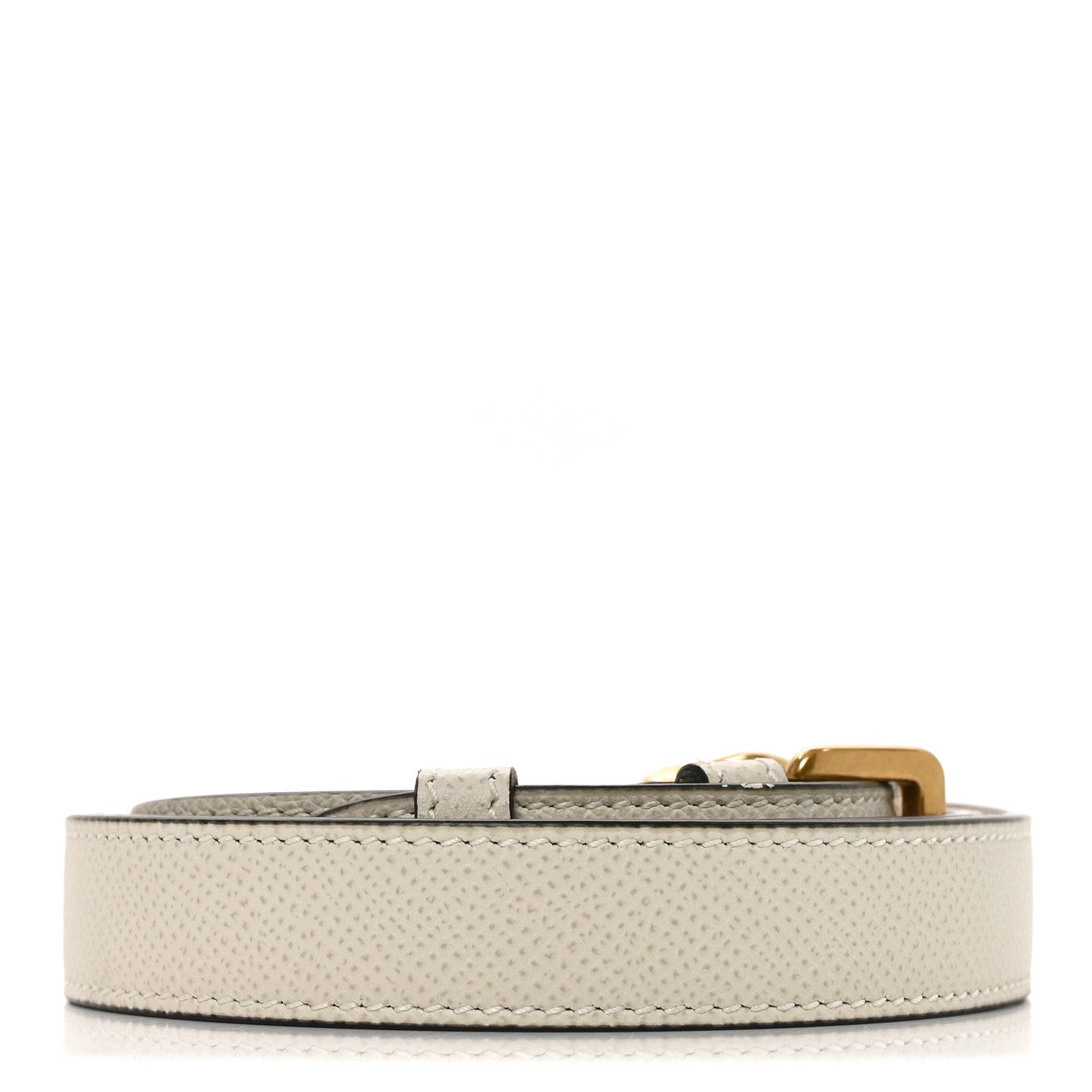 Christian Dior Grained Calfskin Saddle Adjustable Shoulder Strap White