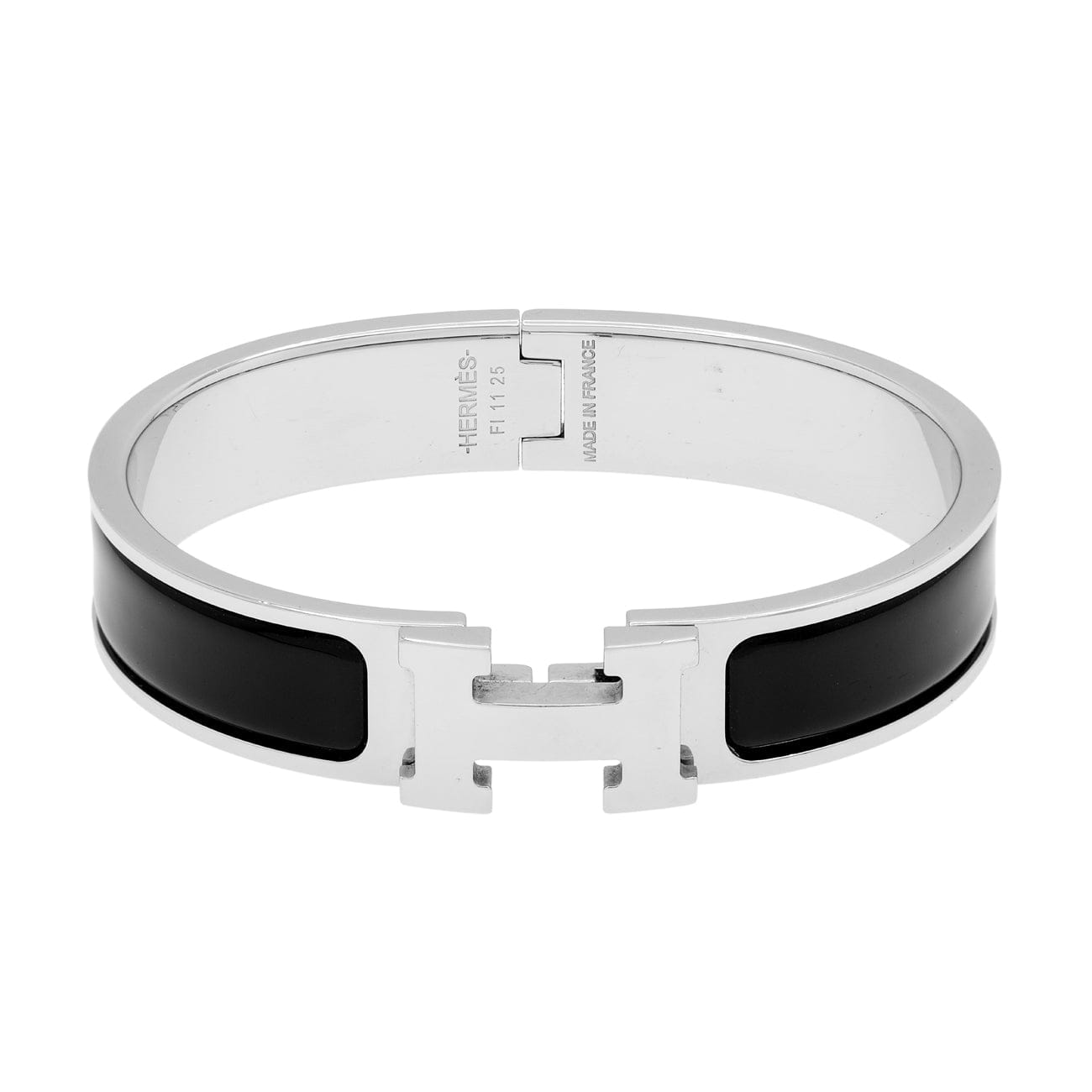 Hermes Black Enamel Clic H Bracelet