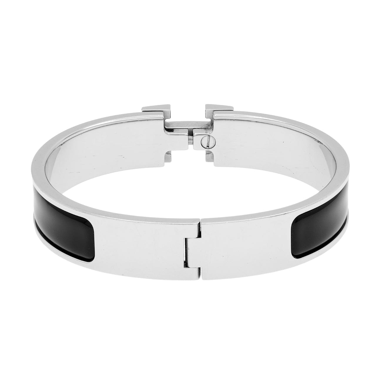Hermes Black Enamel Clic H Bracelet