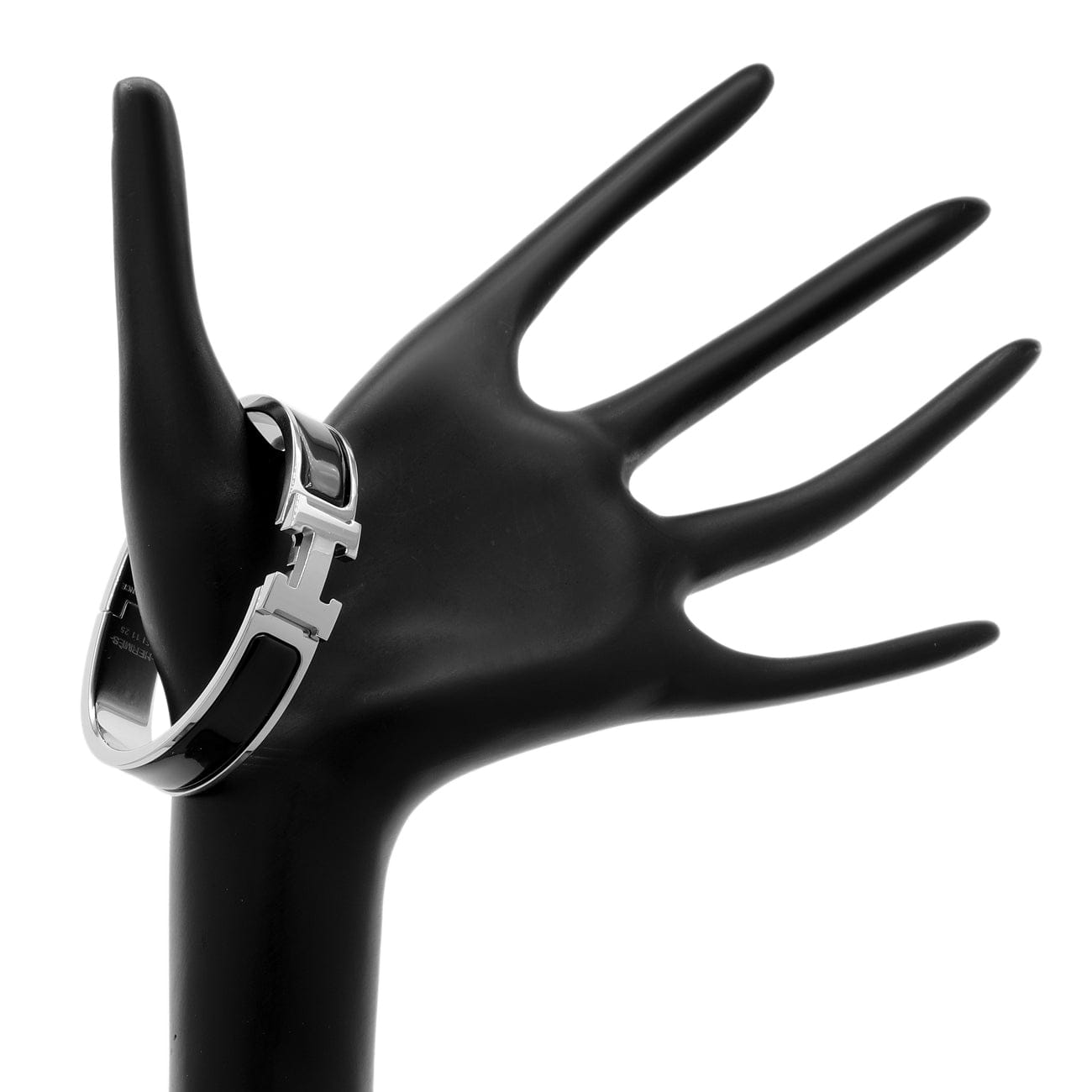 Hermes Black Enamel Clic H Bracelet