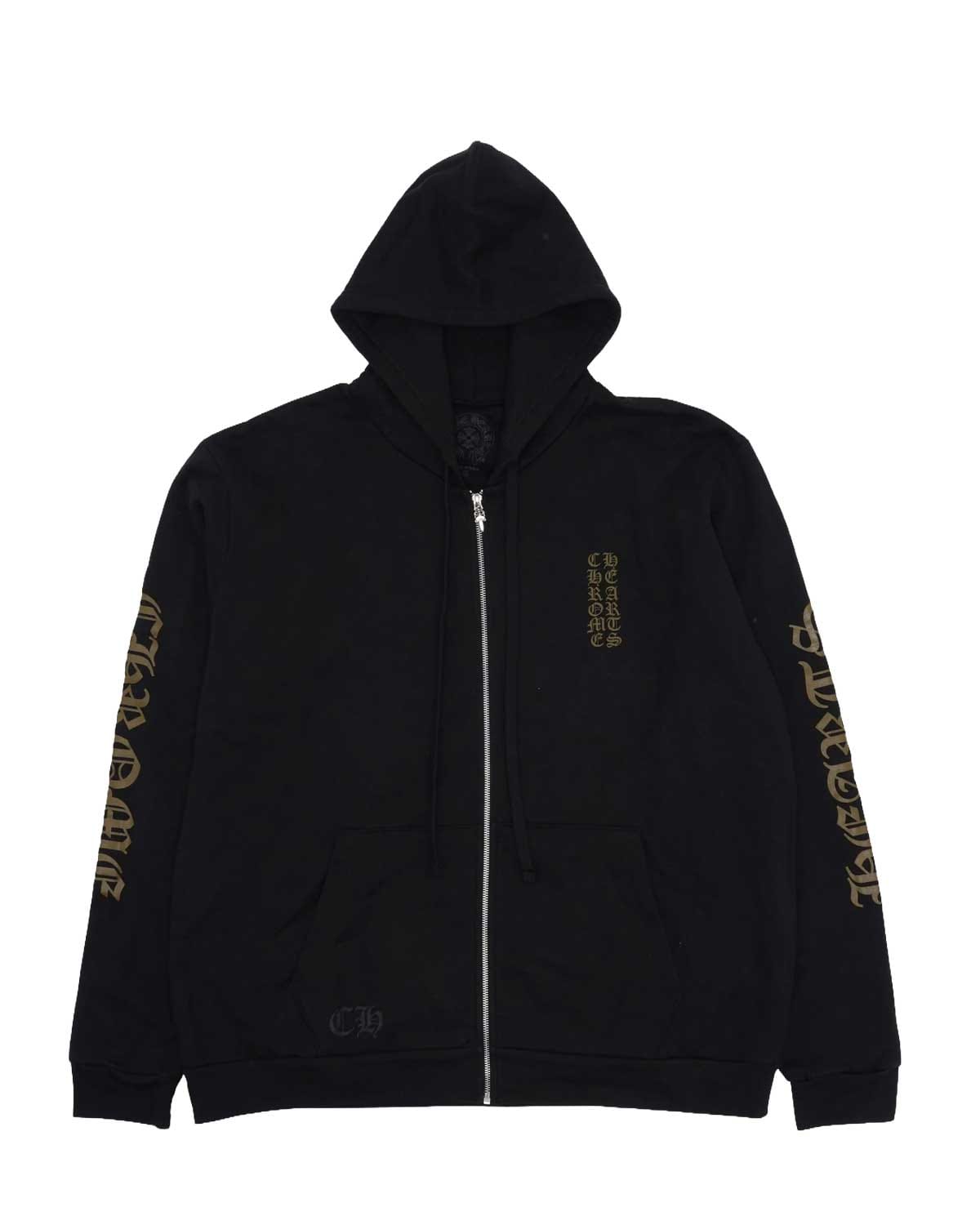Chrome Hearts Vertical Logo Zip Up Black/Olive
