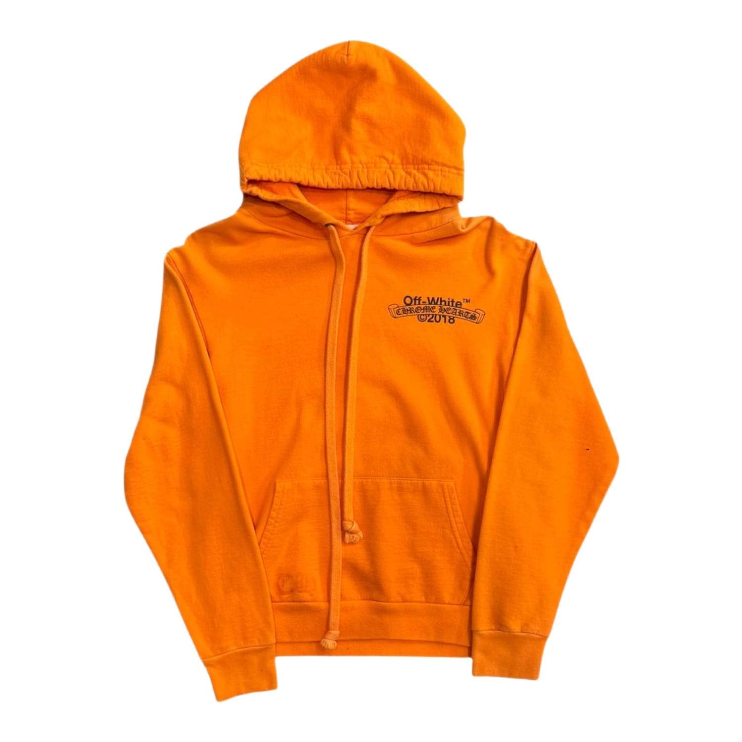 Chrome Hearts Off - White Hoodie Orange