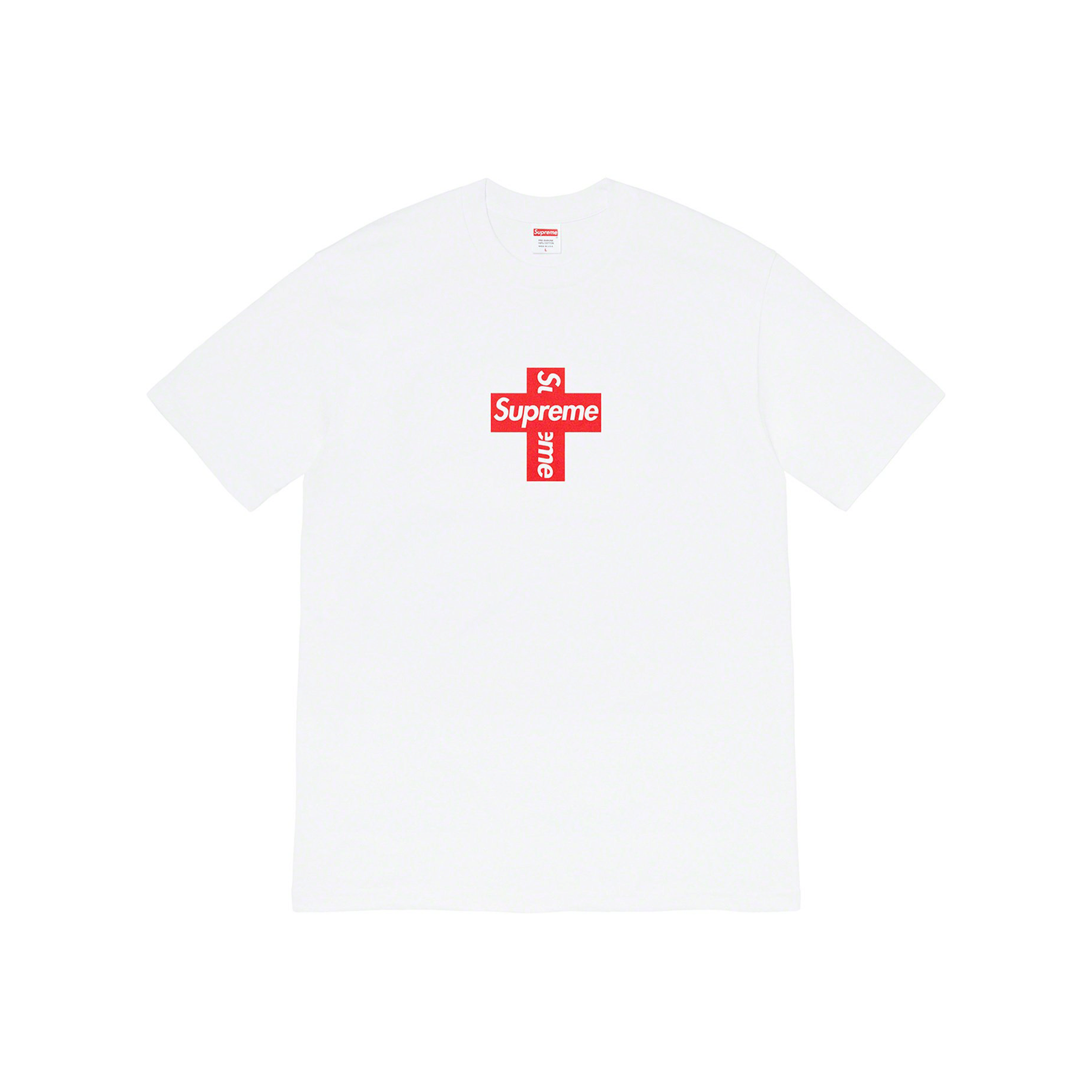 Supreme Cross Box Logo T-Shirt White (FW20)