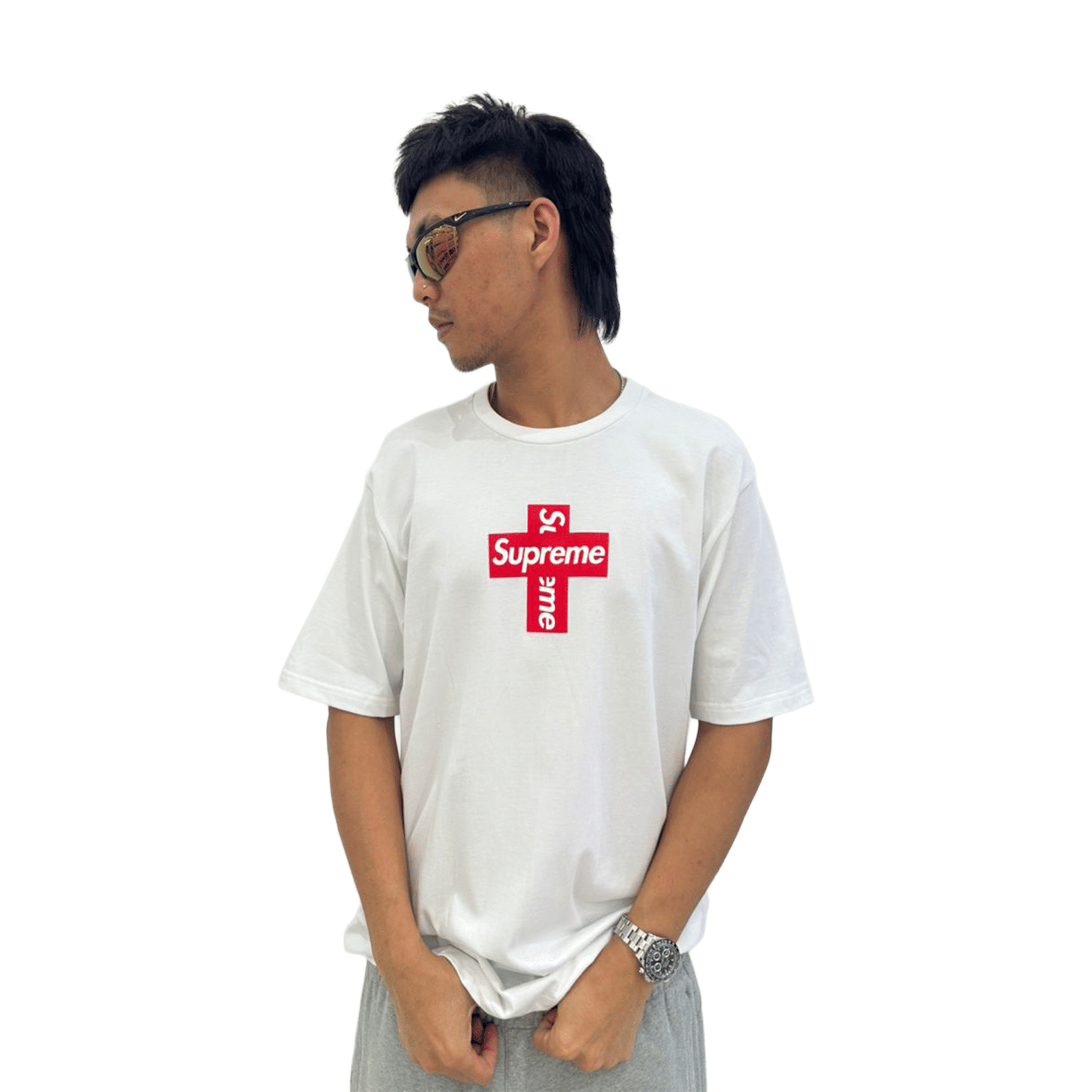 Supreme Cross Box Logo T-Shirt White (FW20)
