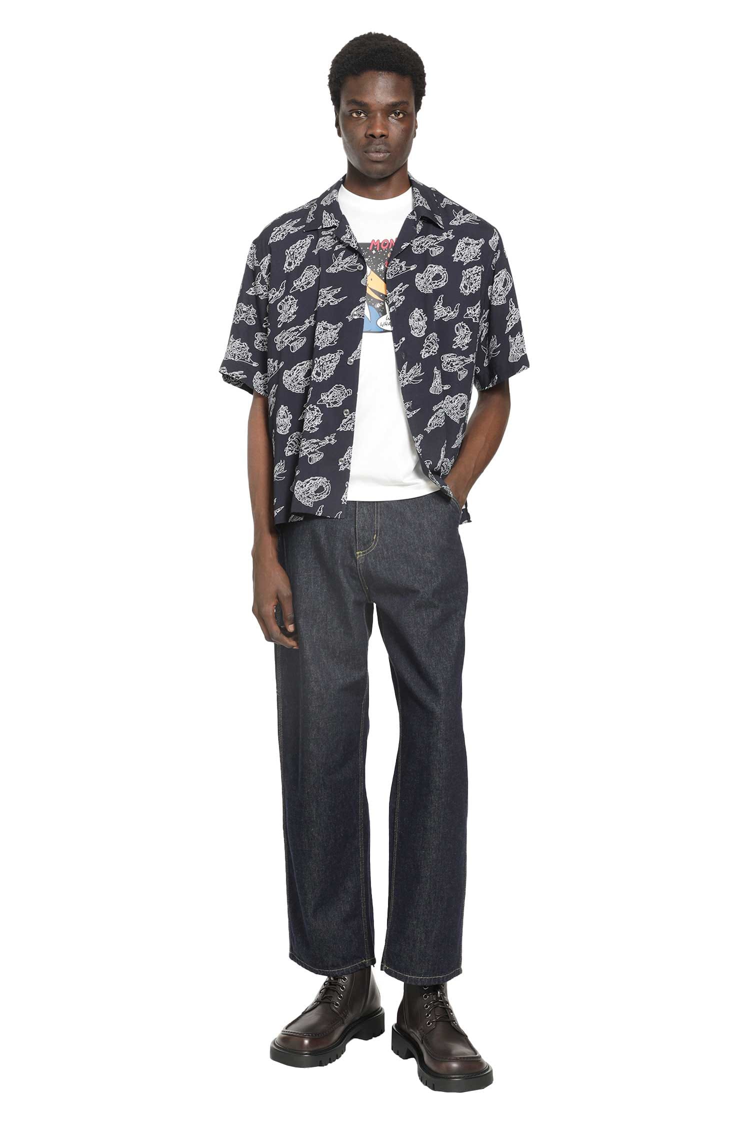 Moncler Printed Short Sleeve Shirt