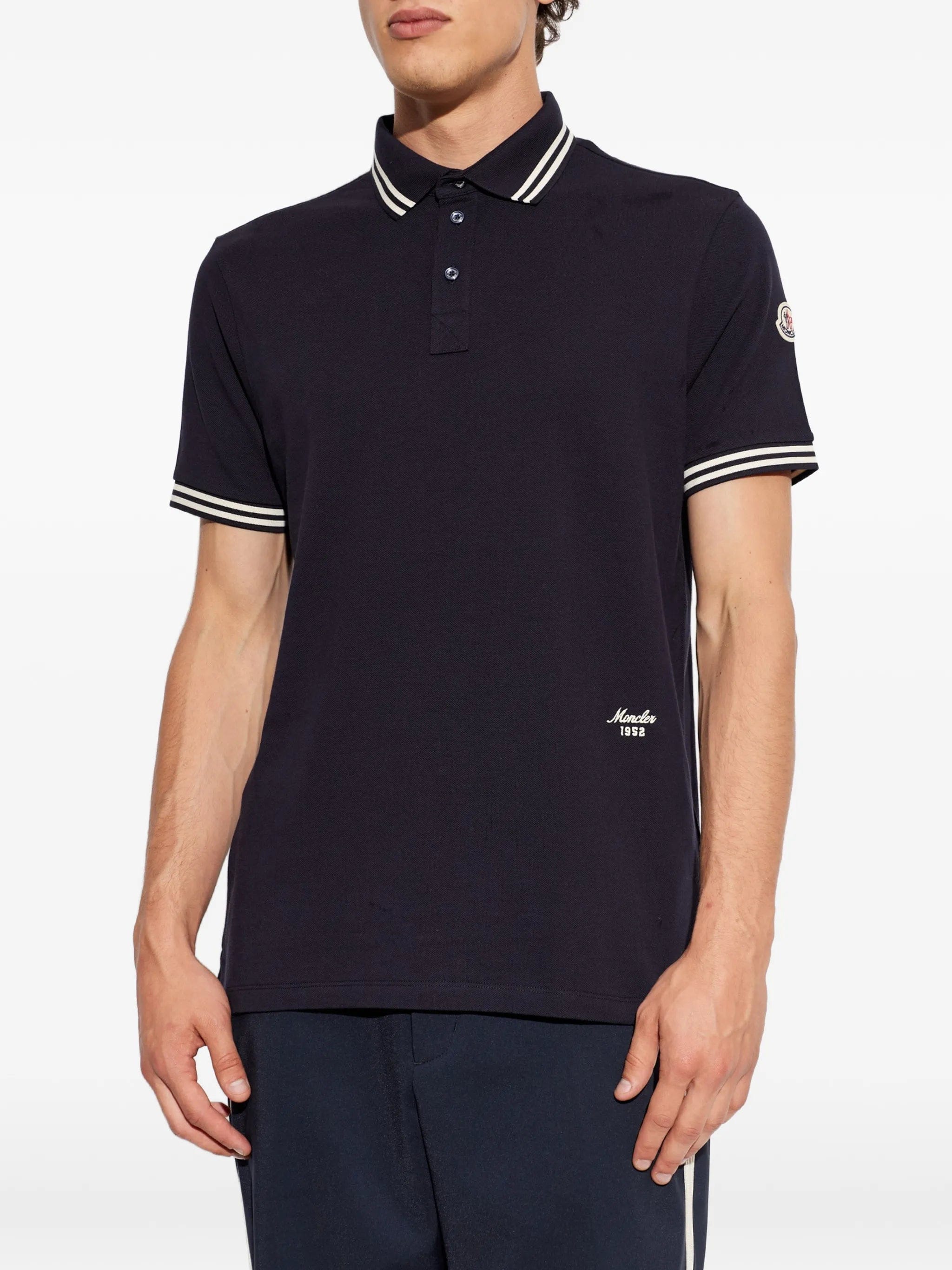 Moncler logo - embroidered polo shirt