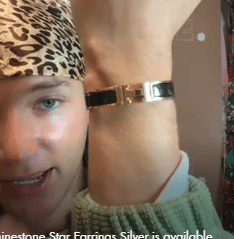 Hermes H Bracelet Black/ Gold