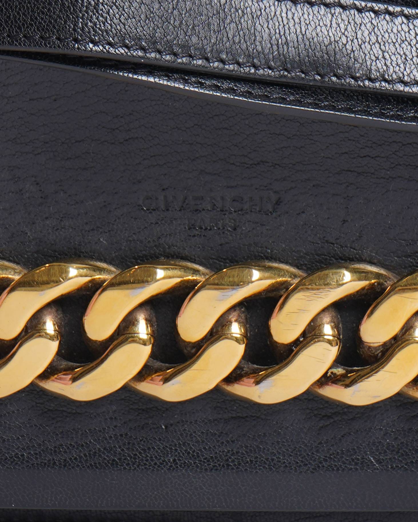 Givenchy Black Goatskin Leather Infinity Flap Crossbody Bag