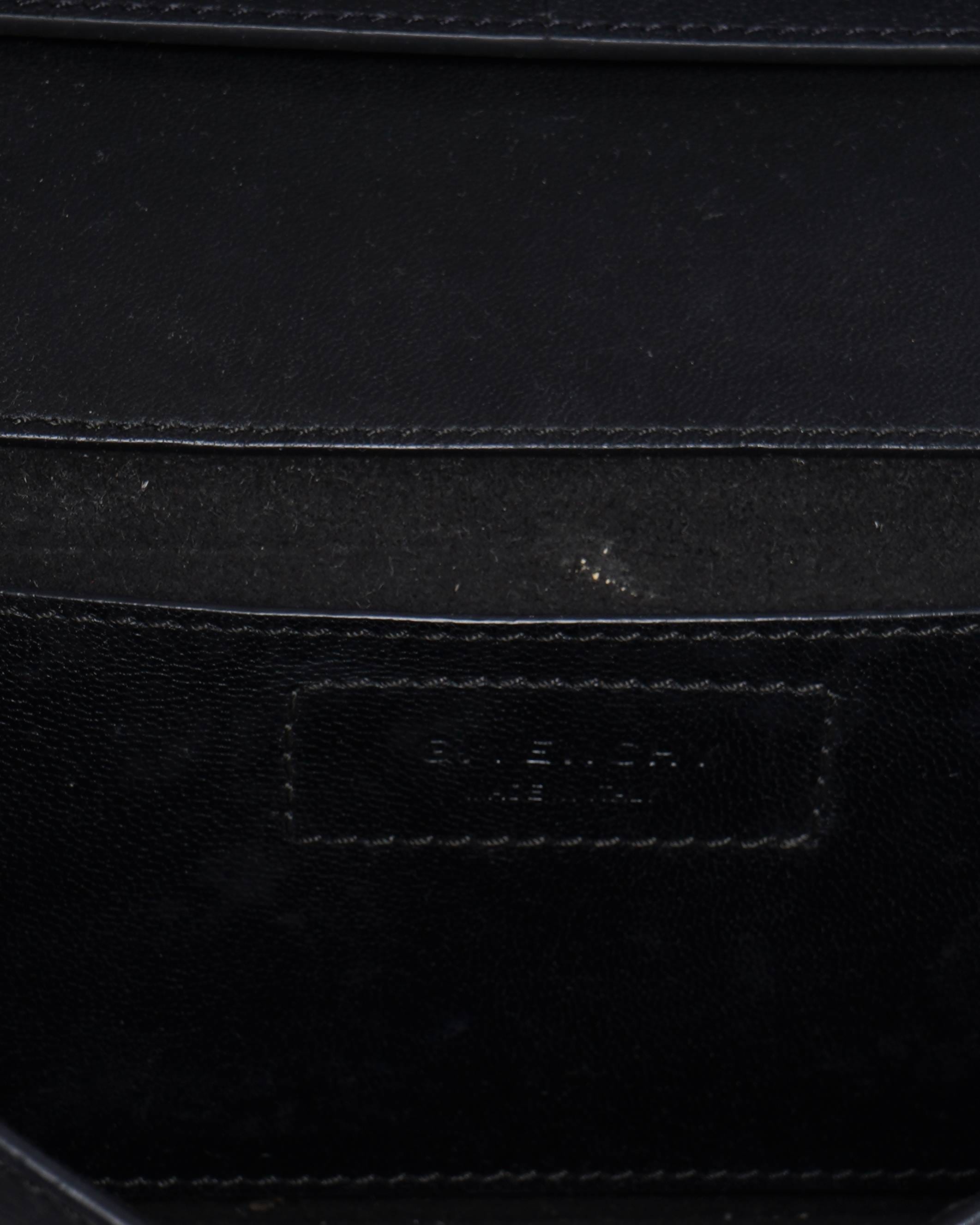 Givenchy Black Goatskin Leather Infinity Flap Crossbody Bag