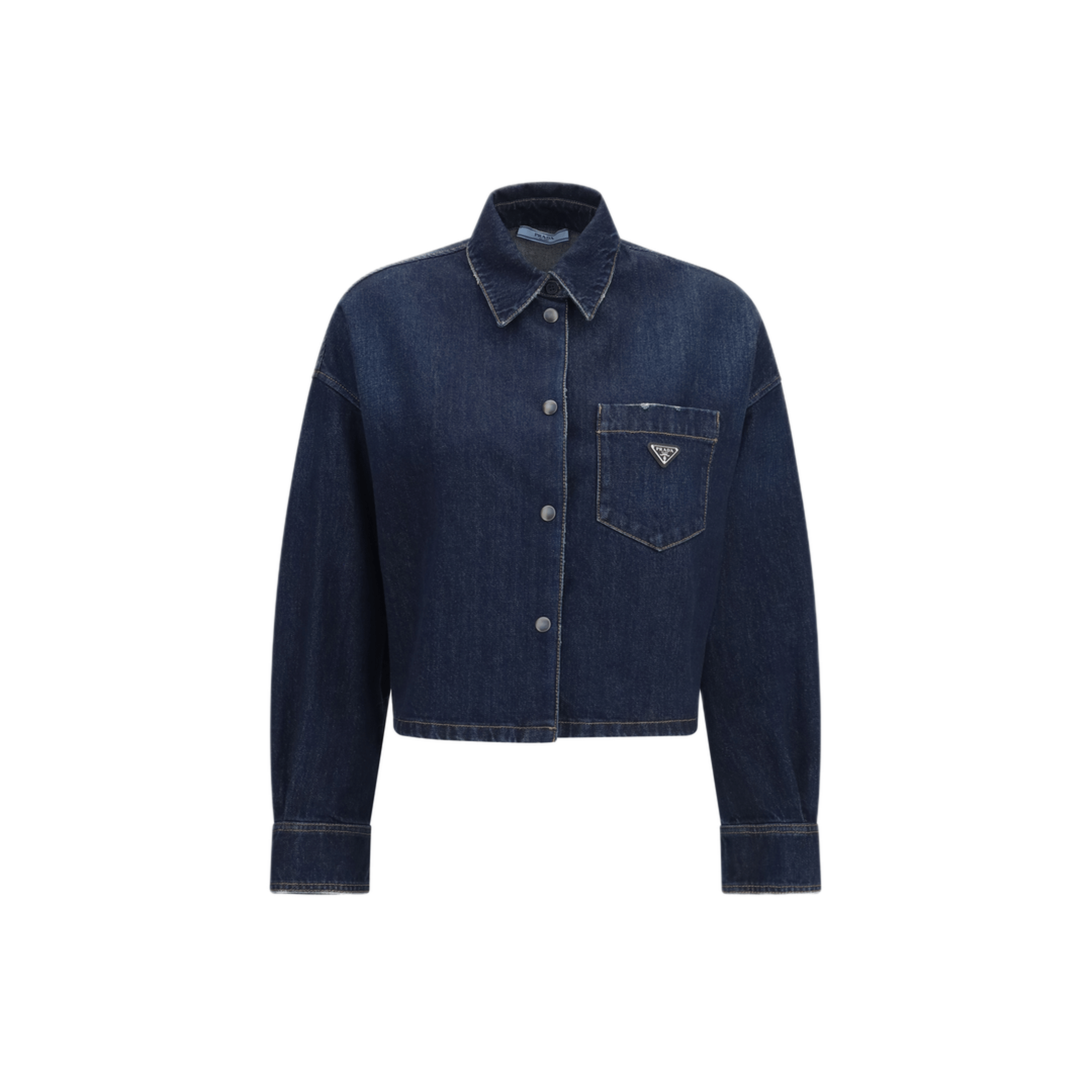 Prada Denim Shirt With Logo