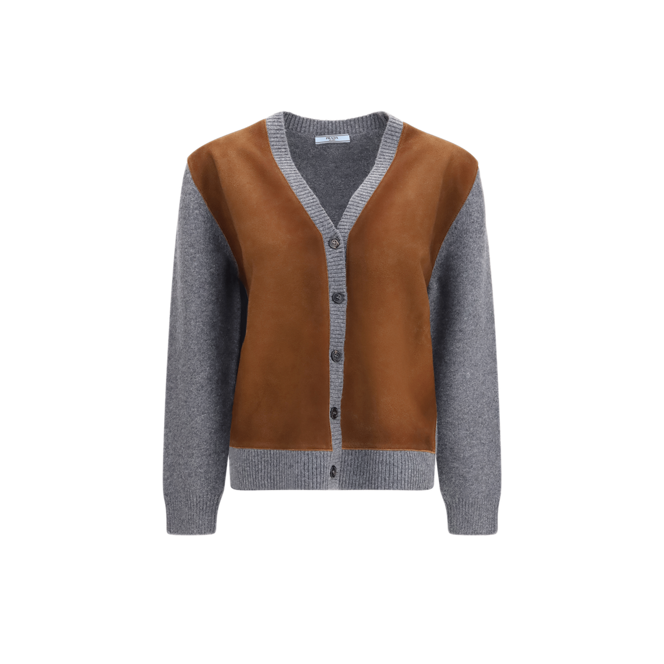 Prada Suede And Wool Cardigan