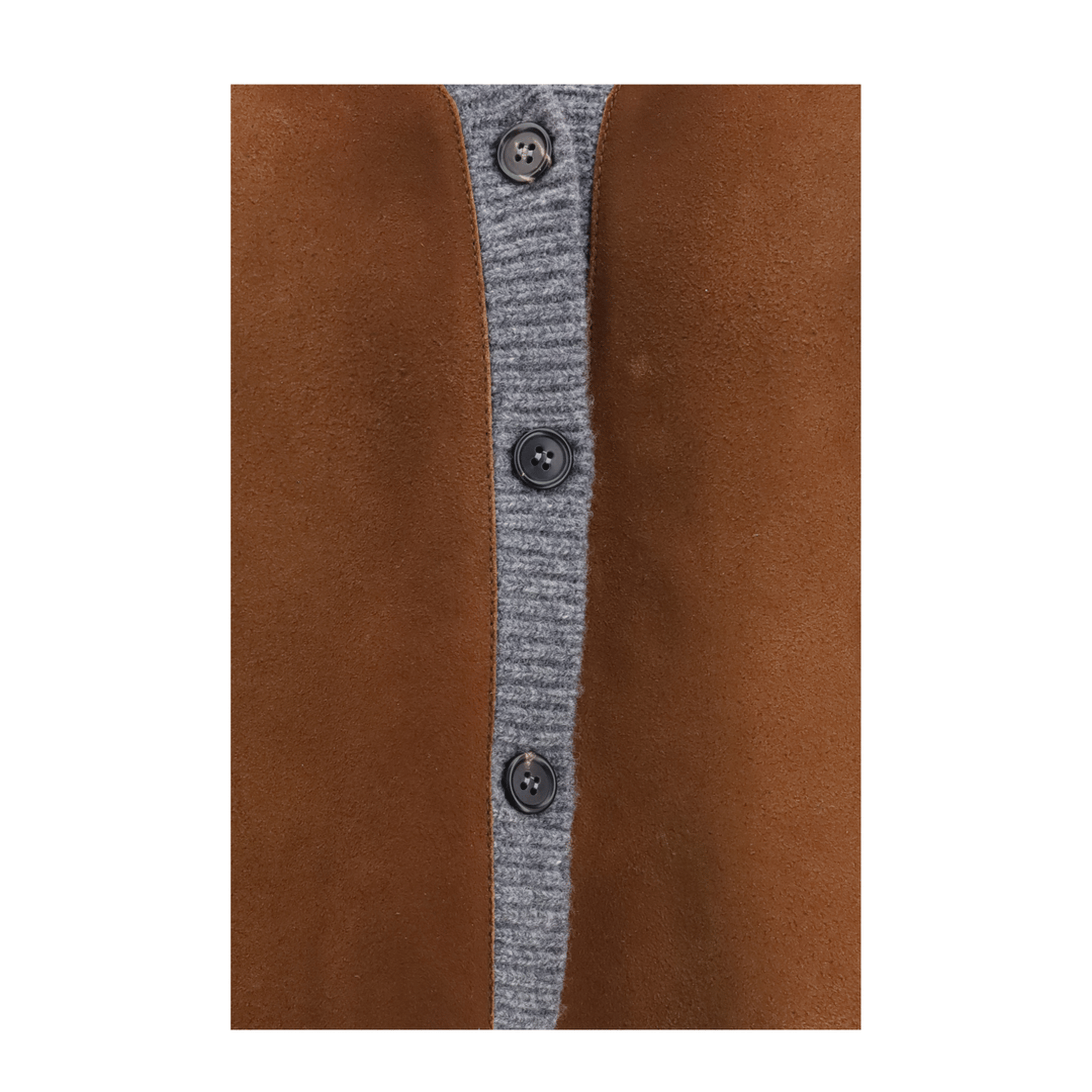 Prada Suede And Wool Cardigan