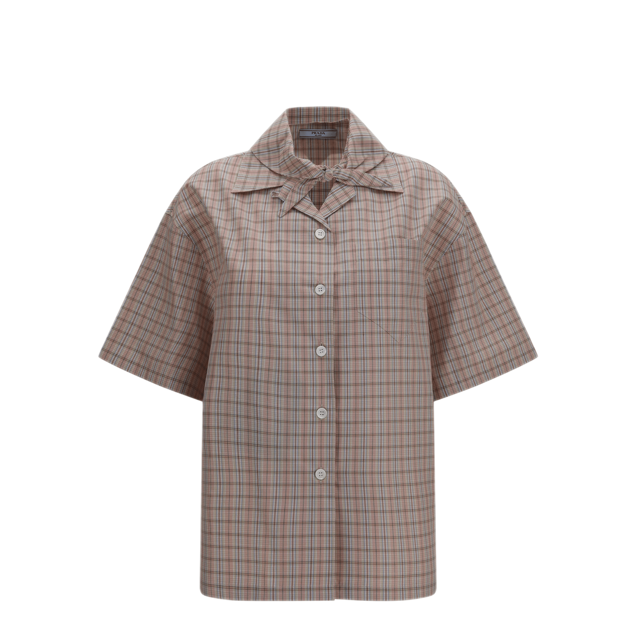 Prada Short - Sleeved Check Shirt