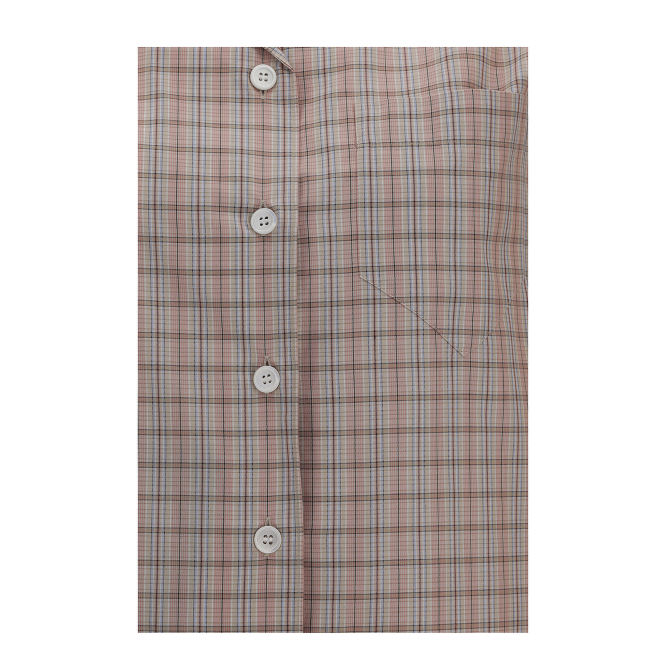Prada Short - Sleeved Check Shirt