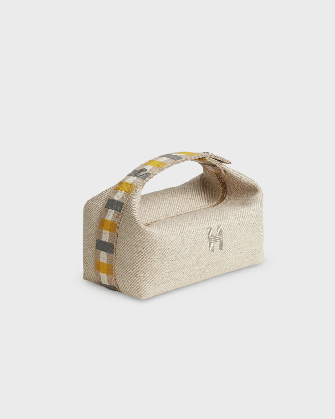 Hermes Bride A Brac Au Carre Natte Wool Small Model case Seigle