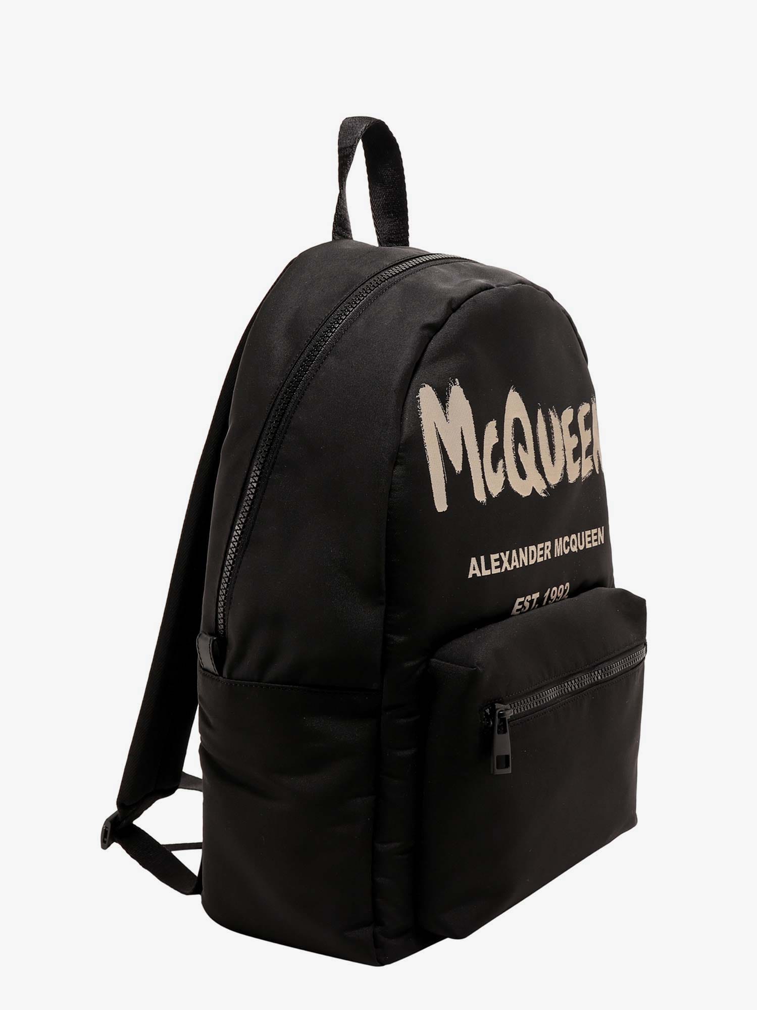 Alexander McQueen Metropolitan nylon backpack with graffiti print