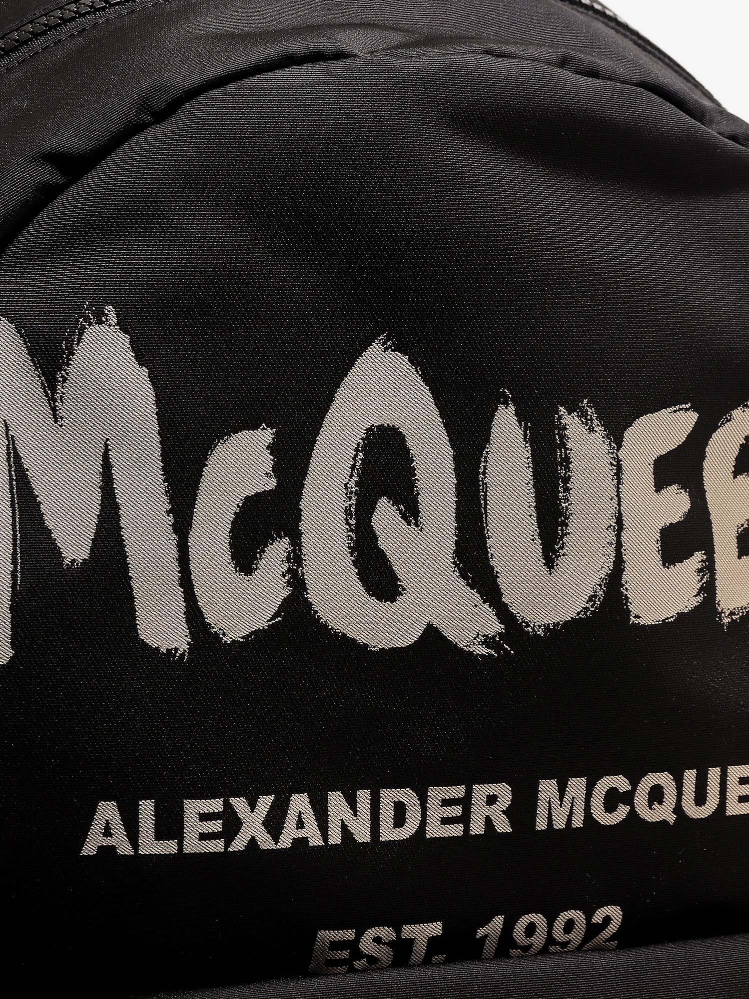 Alexander McQueen Metropolitan nylon backpack with graffiti print