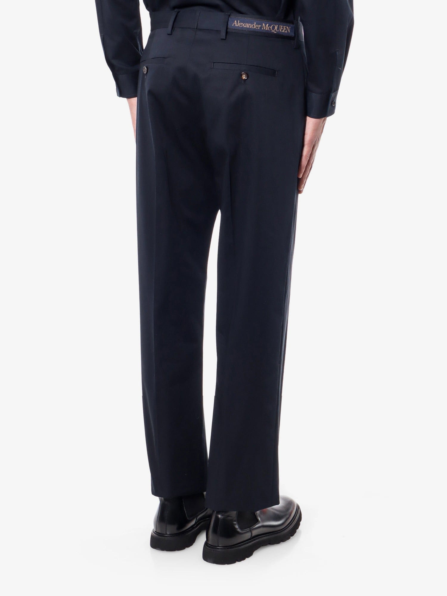 Alexander McQueen Cotton trouser with logo detail