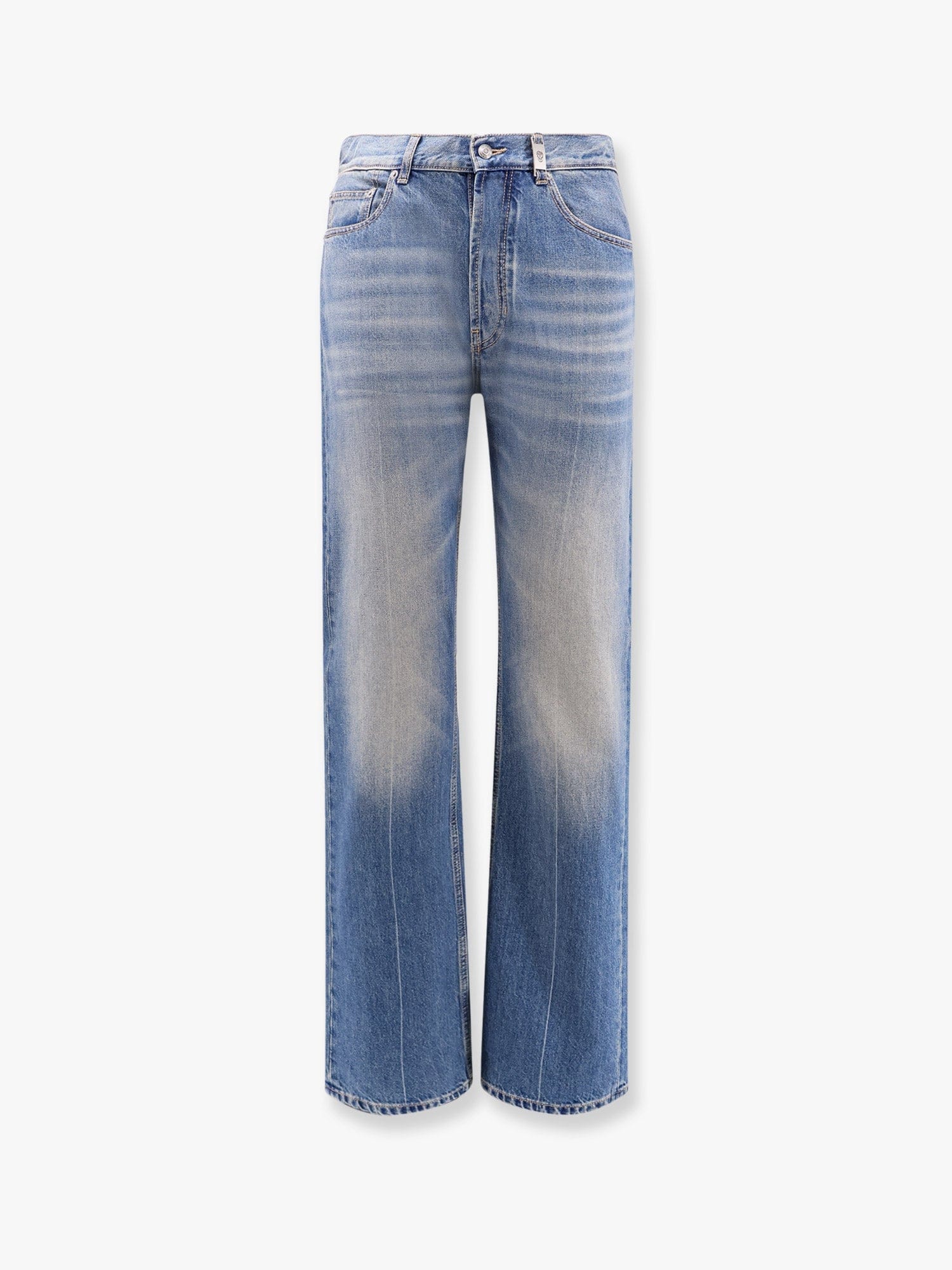 Alexander McQueen Washed blue straight leg jeans