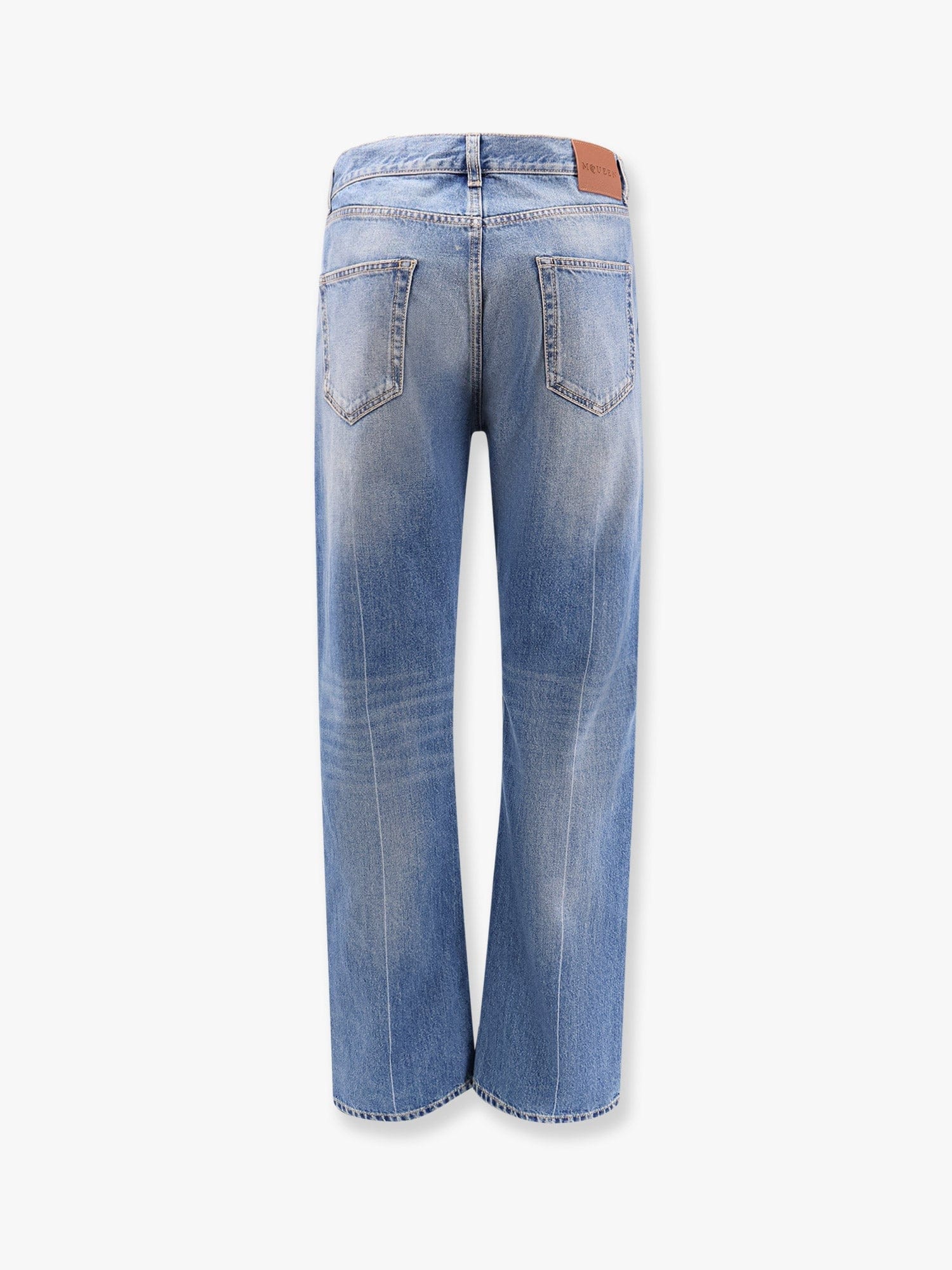 Alexander McQueen Washed blue straight leg jeans