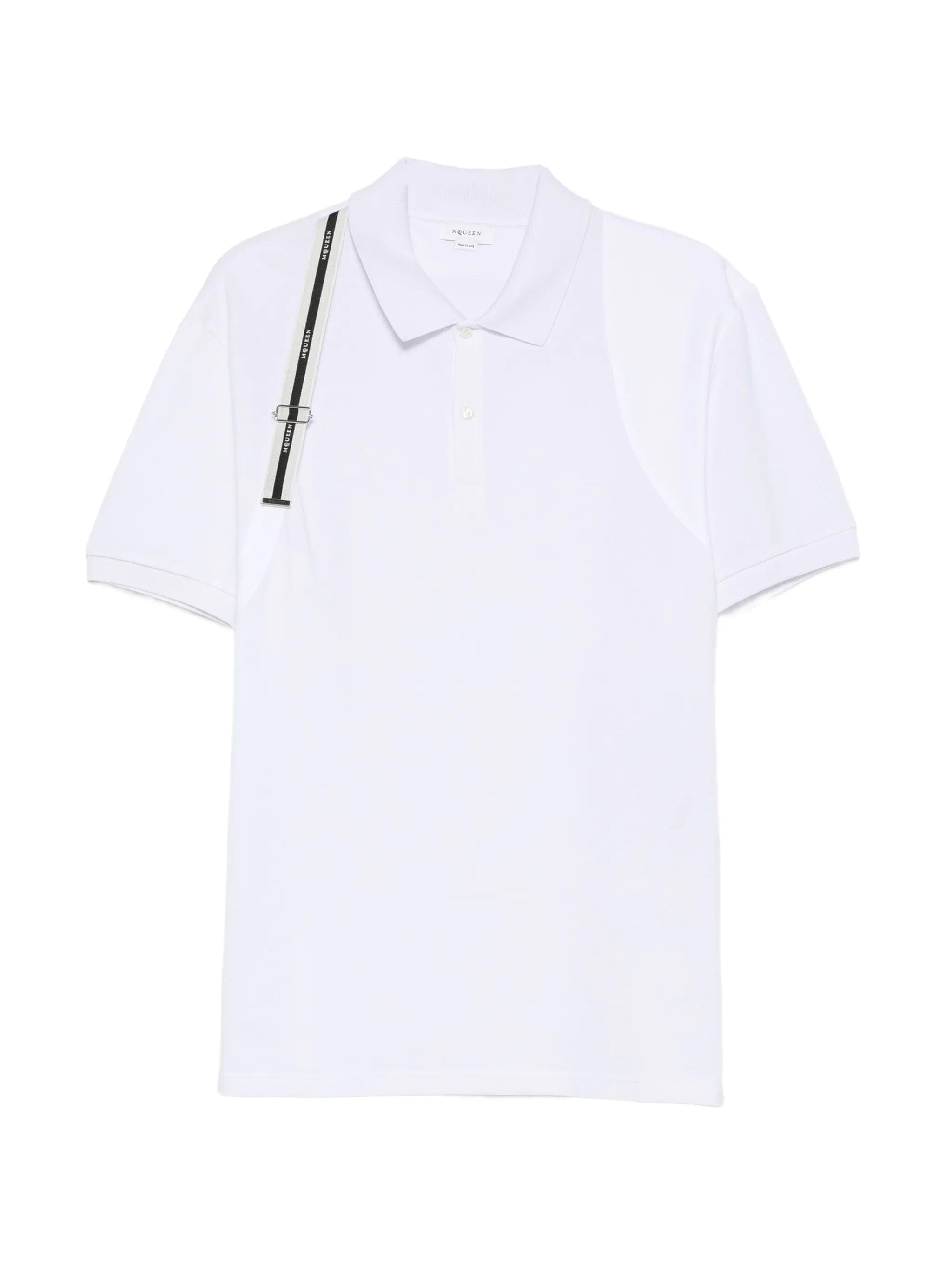 Alexander McQueen harness - detail polo shirt
