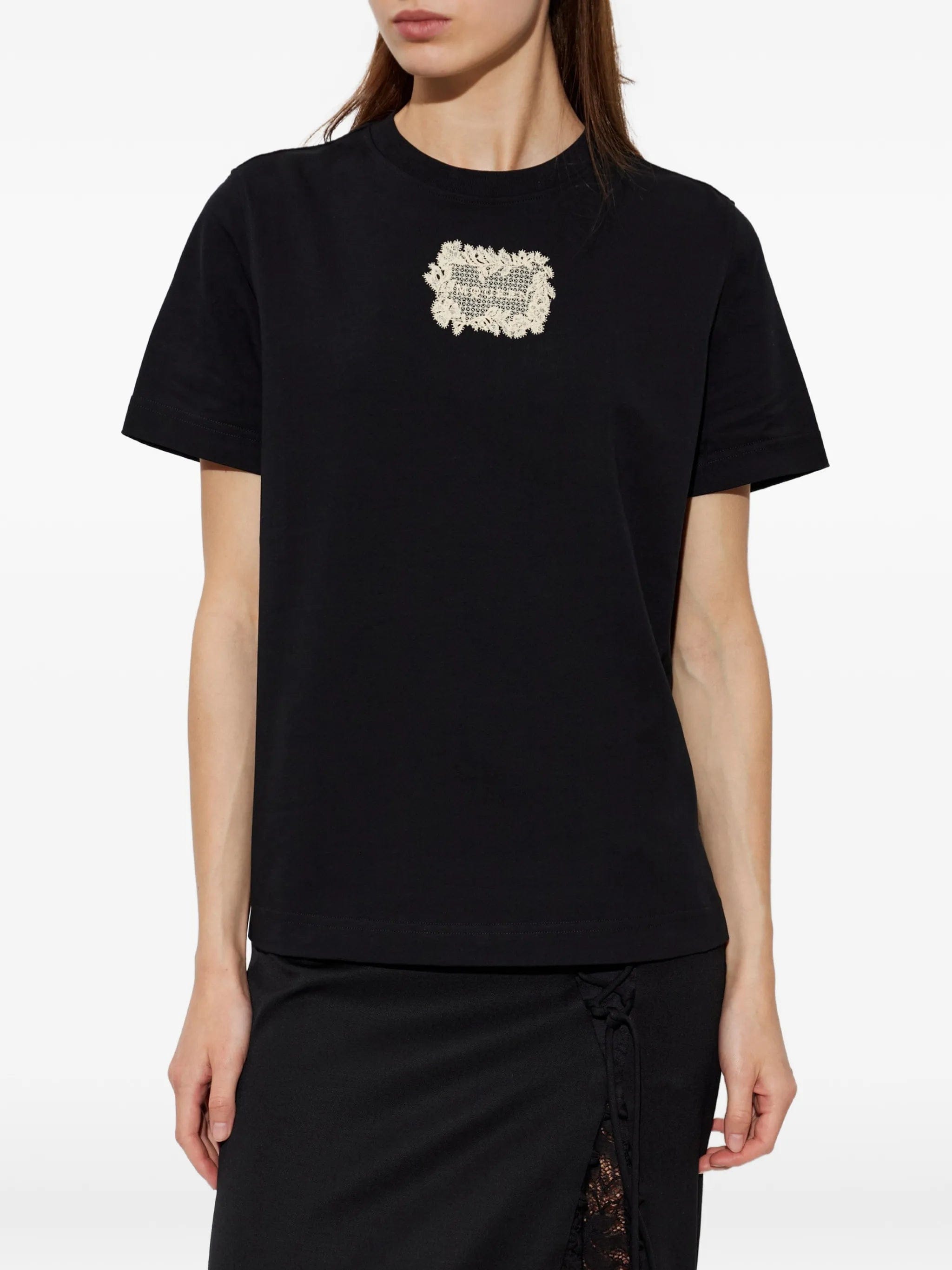Alexander McQueen lace - appliqué T - shirt