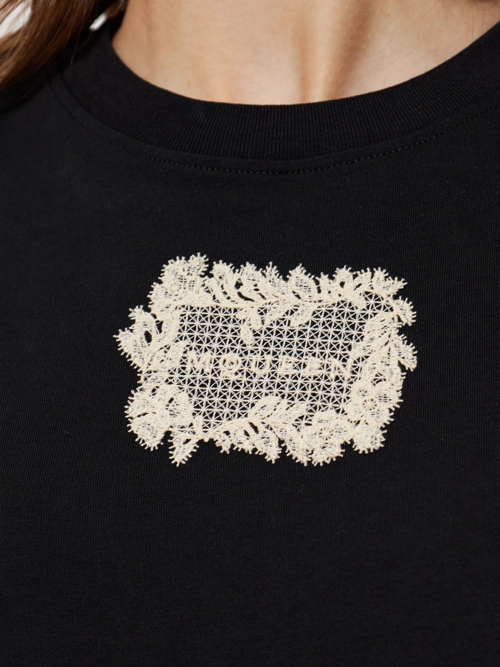 Alexander McQueen lace - appliqué T - shirt
