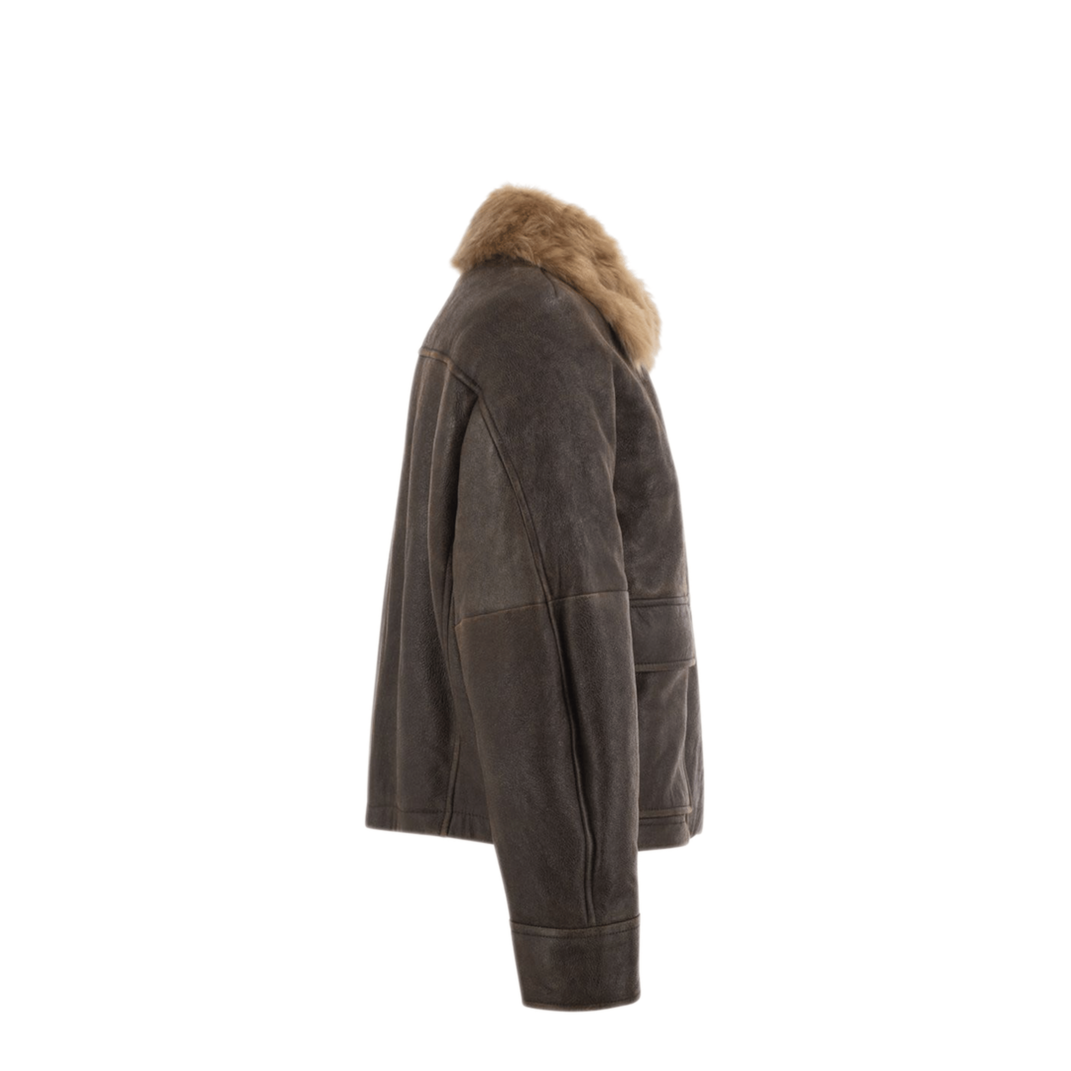 Brunello Cucinelli Sheepskin Jacket With Fur Collar