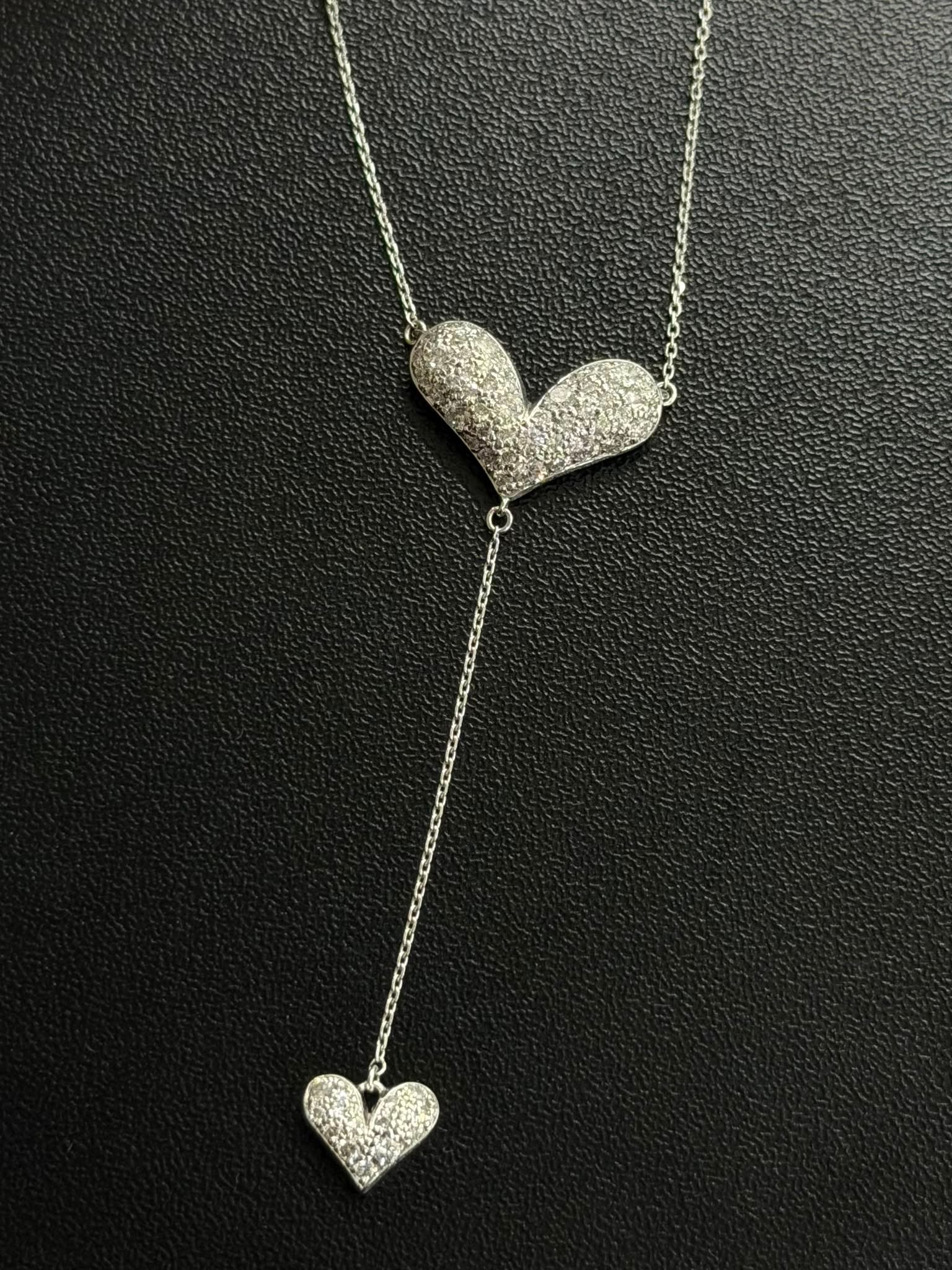 Seiko Necklace in K18WG - Seiko heart pendant + D1.00 0750 JJC1501