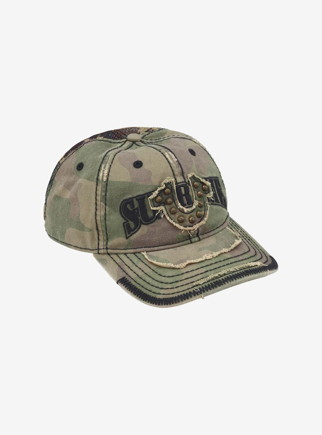 Supreme True Religion Mesh Back 6 - Panel Olive Camo