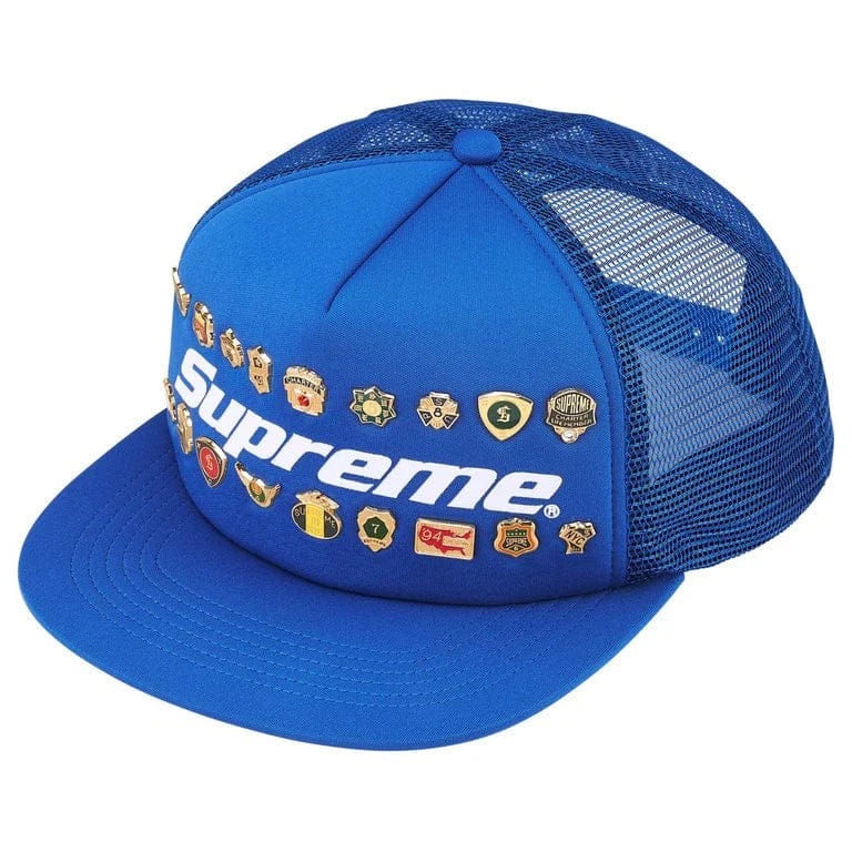 Supreme Pins Mesh Back 5 - Panel Hat (Blue)