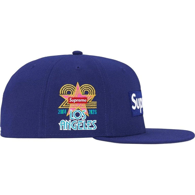 Supreme LA Shop Box Logo New Era Fitted Cap Royal
