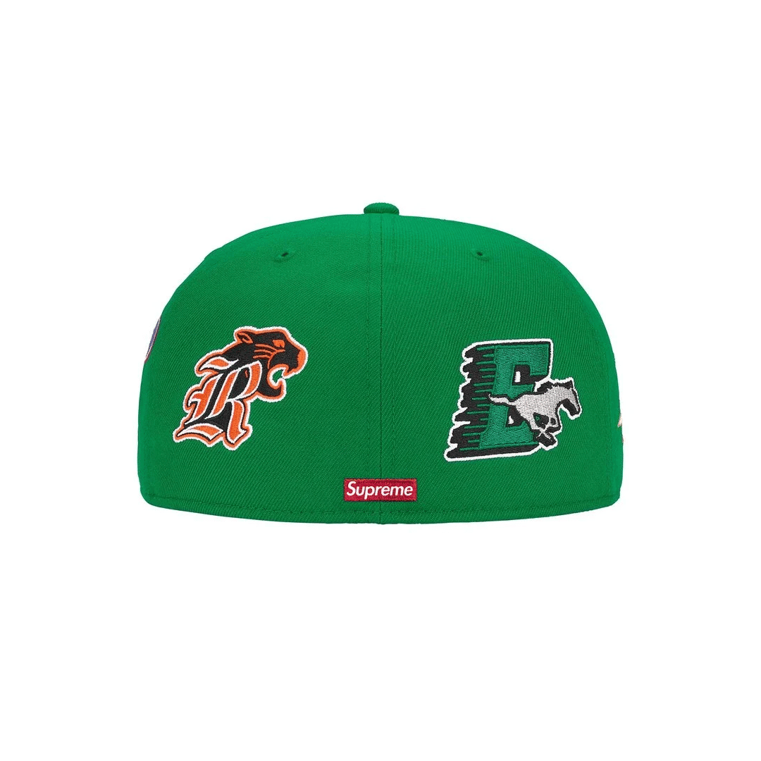 Supreme Mascots S Logo New Era® Fitted Hat Green