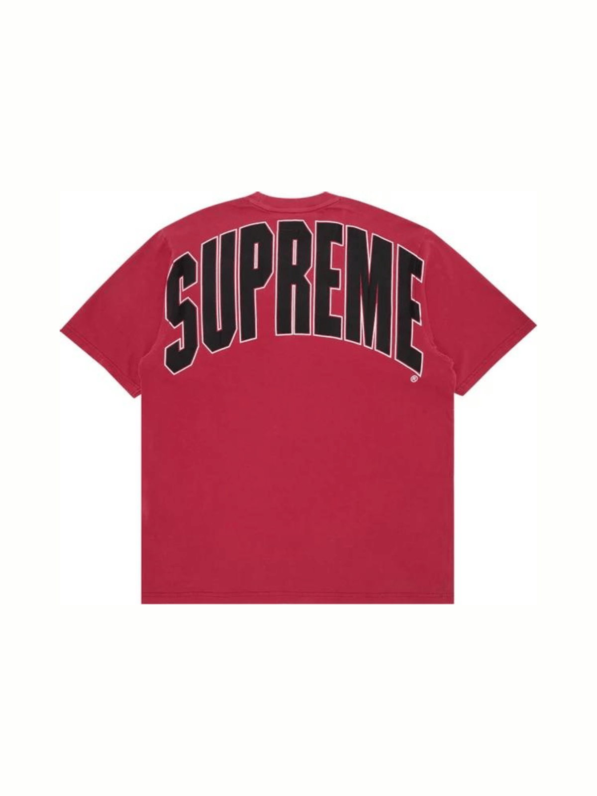 Supreme Cracked Back Arc Short - Sleeve T - Shirt (Red)