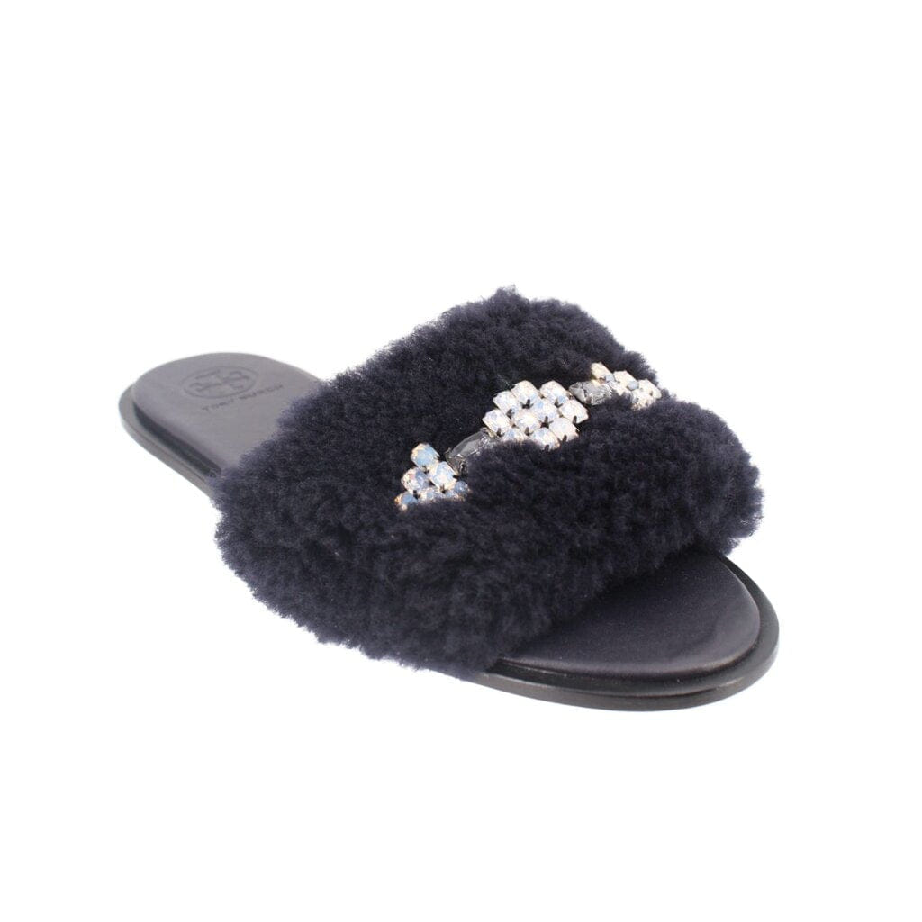 Tory Burch SHERPA SANDALS BLACK 8 US