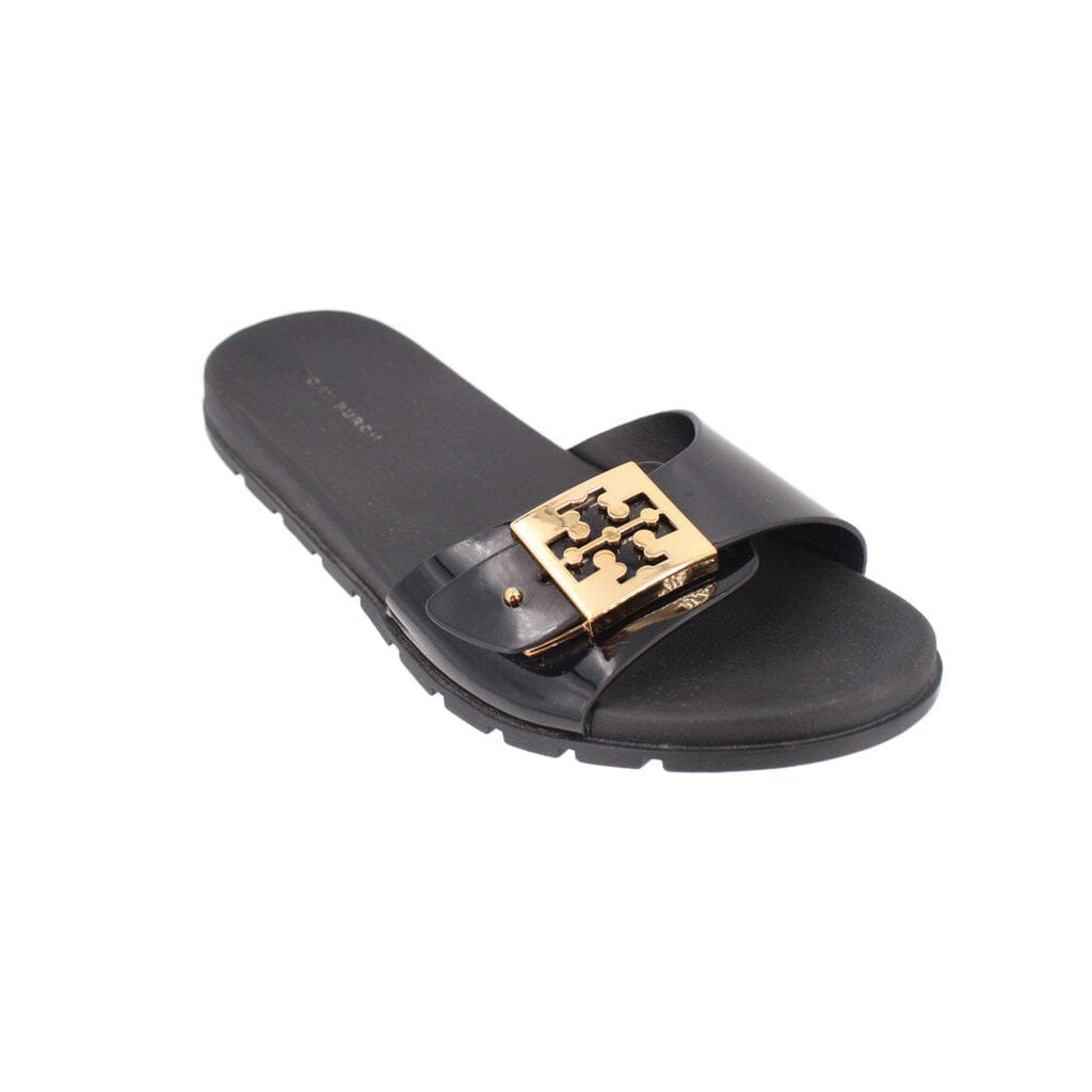 Tory Burch MELLOW SLIDE SANDALS BLACK 7 US