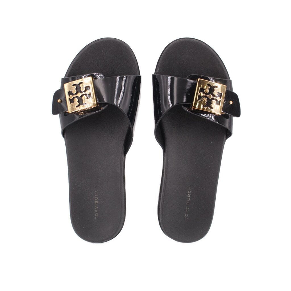 Tory Burch MELLOW SLIDE SANDALS BLACK 7 US