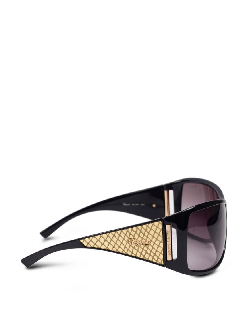 Chopard Black & Gold Embossed Sunglasses