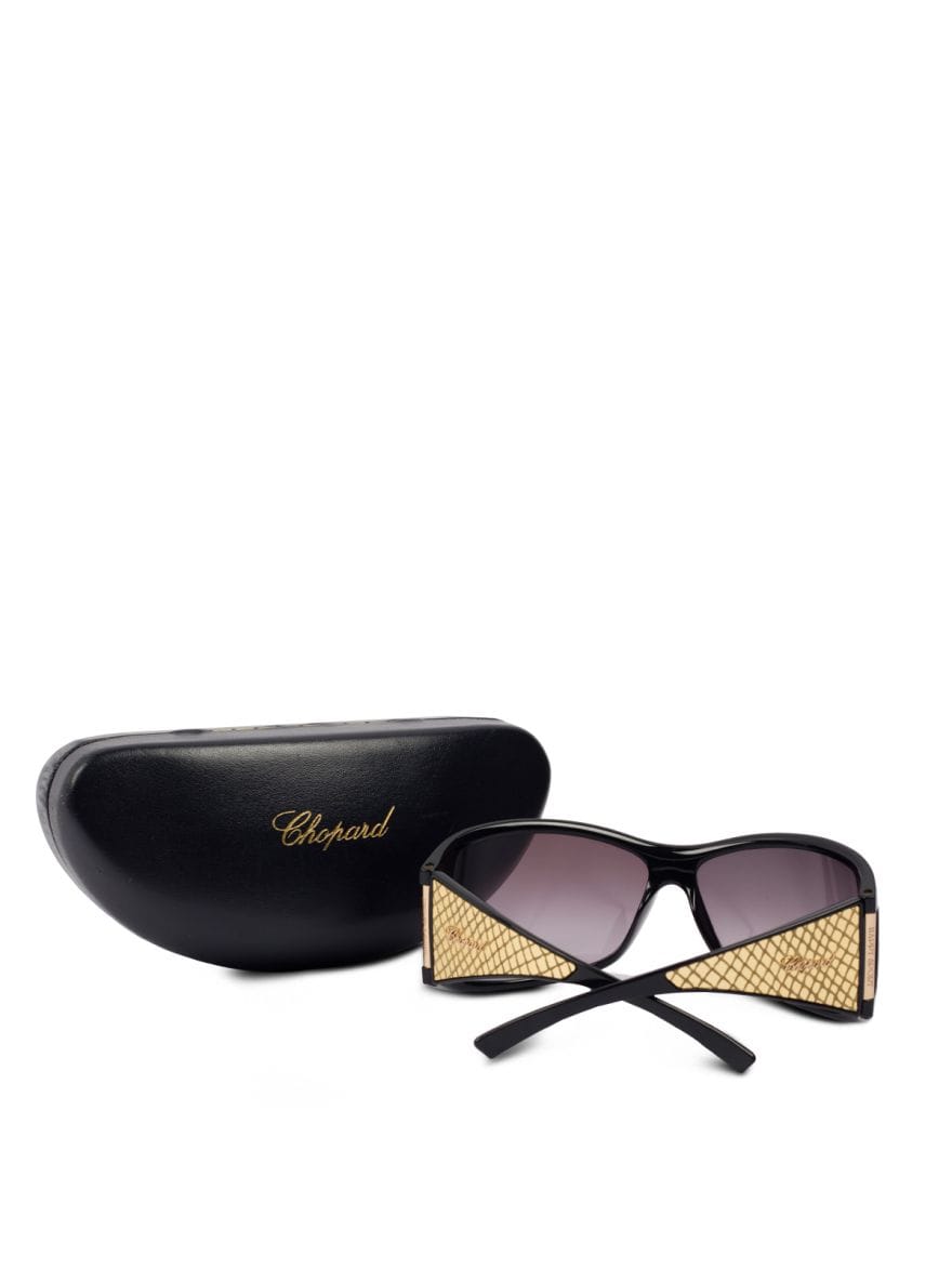 Chopard Black & Gold Embossed Sunglasses