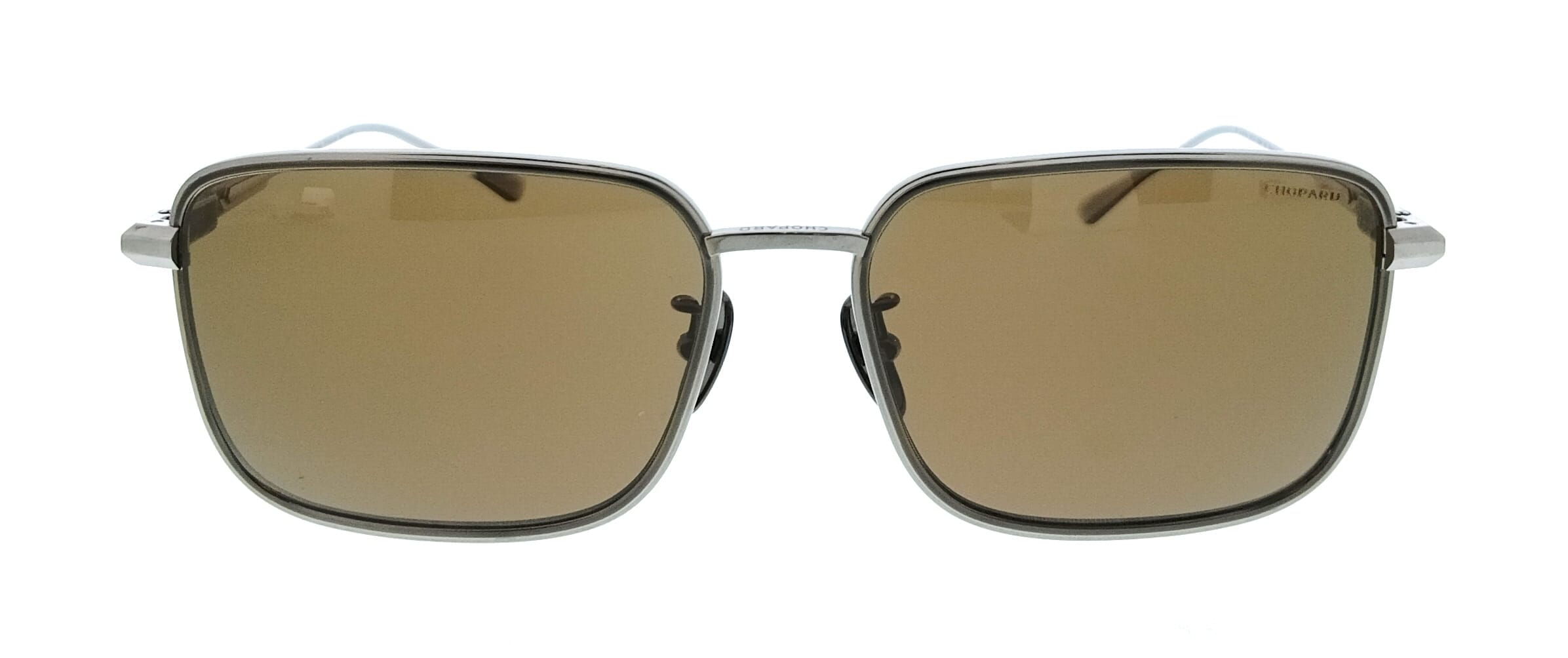 Chopard SCHF84M59E56P Gunmetal Rectangle Mens Sunglasses