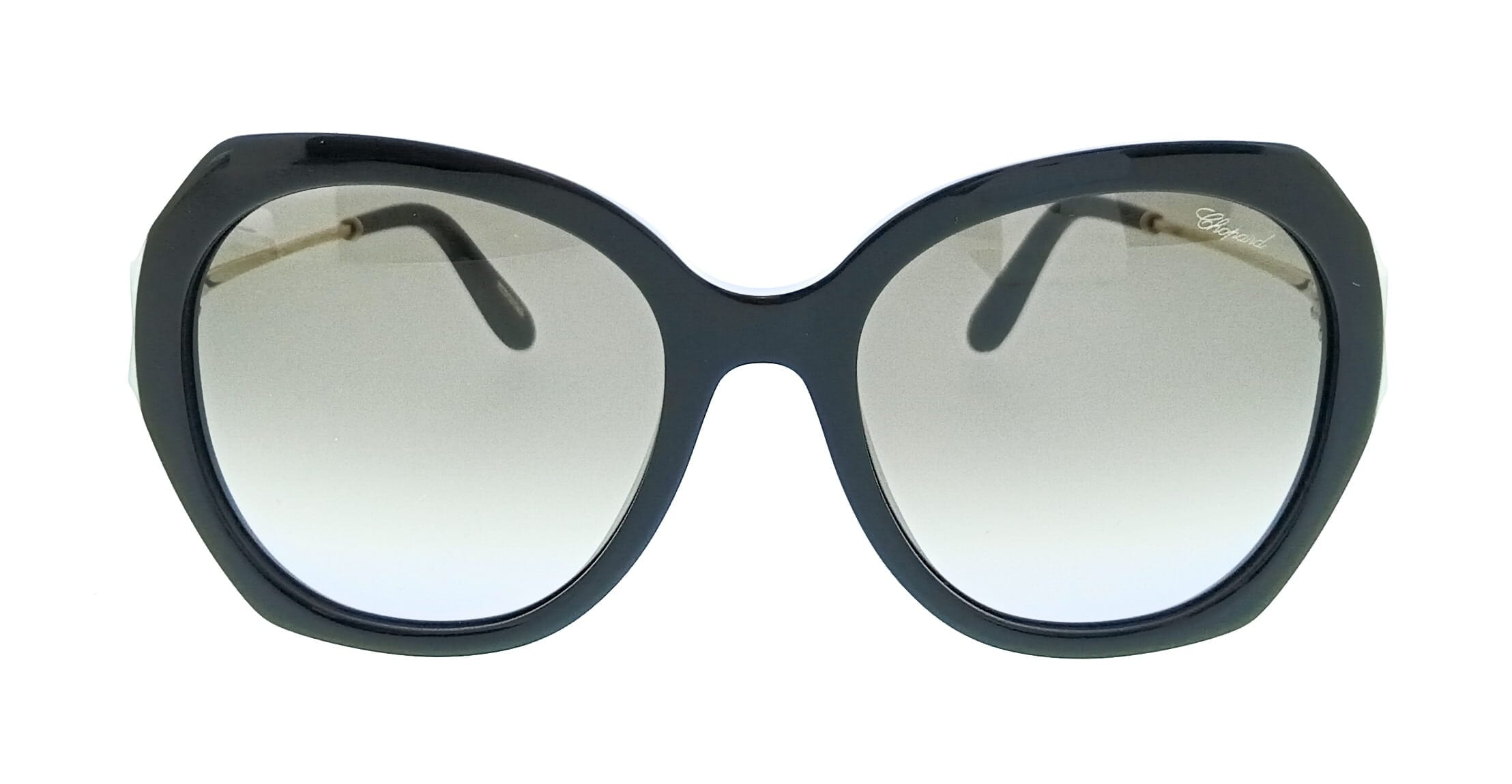 Chopard SCH354S54700K Shiny Black Cat Eye Womens Sunglasses