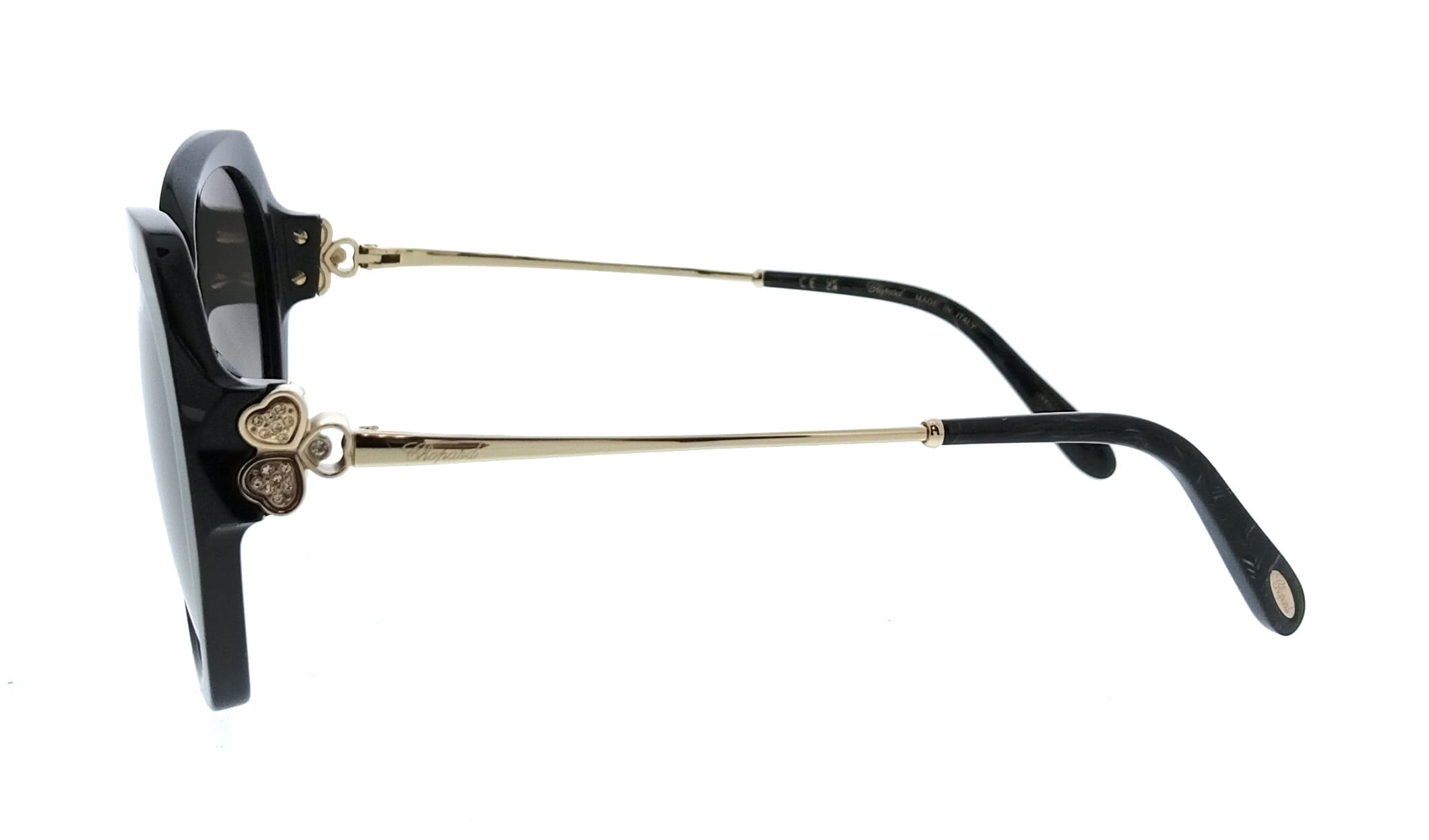 Chopard SCH354S54700K Shiny Black Cat Eye Womens Sunglasses
