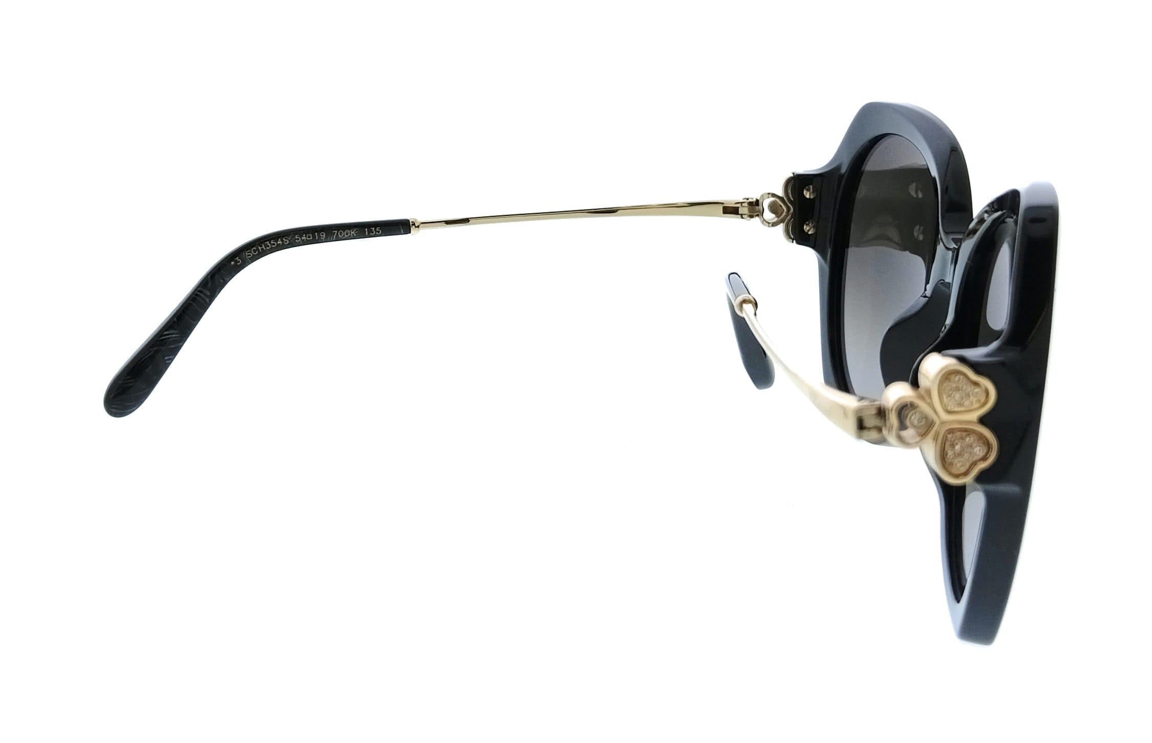 Chopard SCH354S54700K Shiny Black Cat Eye Womens Sunglasses
