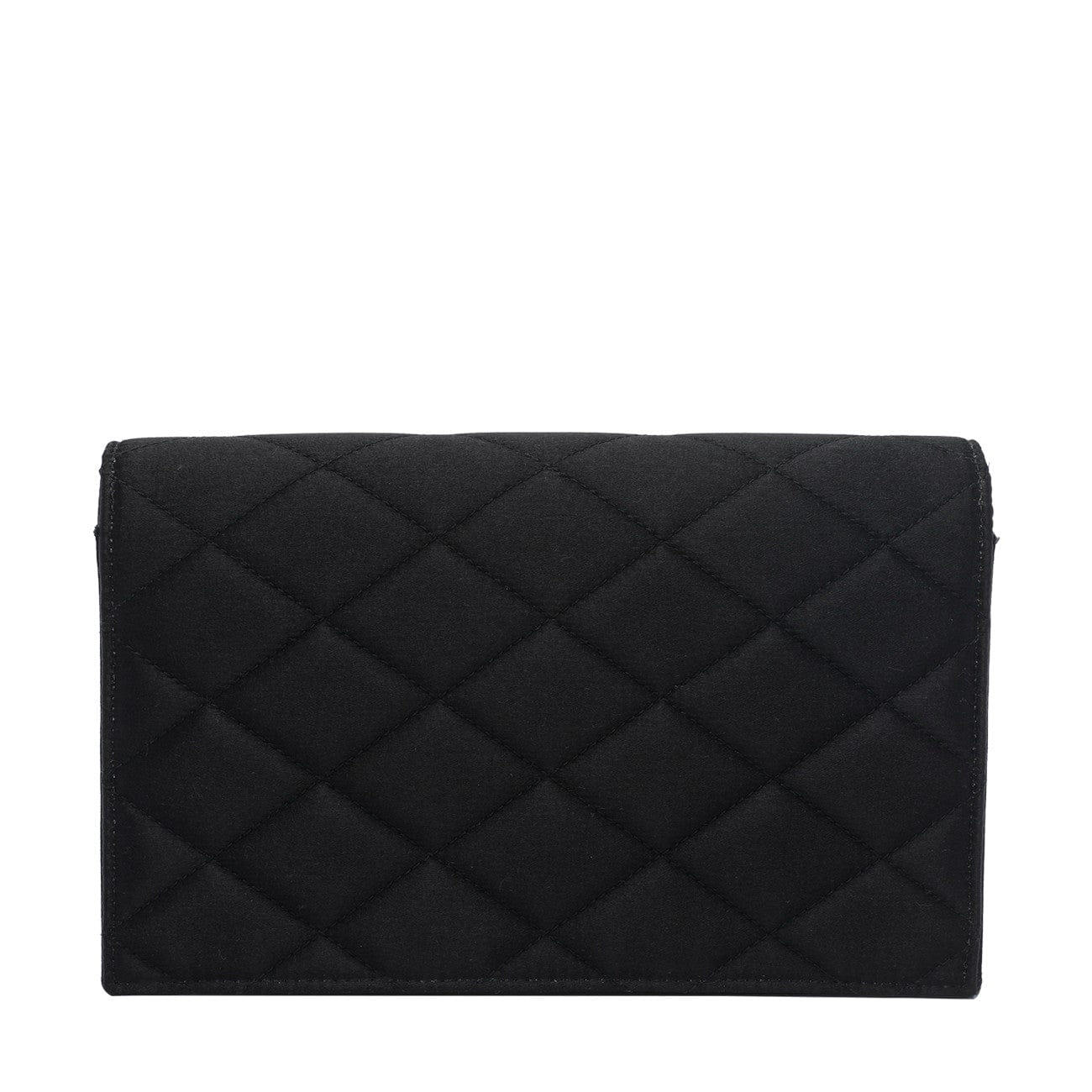 Saint Laurent Women Satin Paris Wallet With Chain